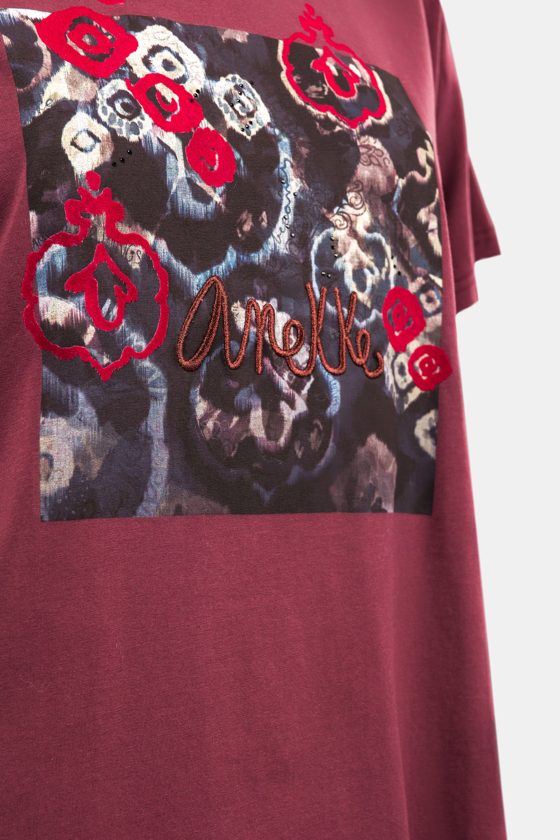 Kurzarm-T-Shirt bordeaux Manifesto