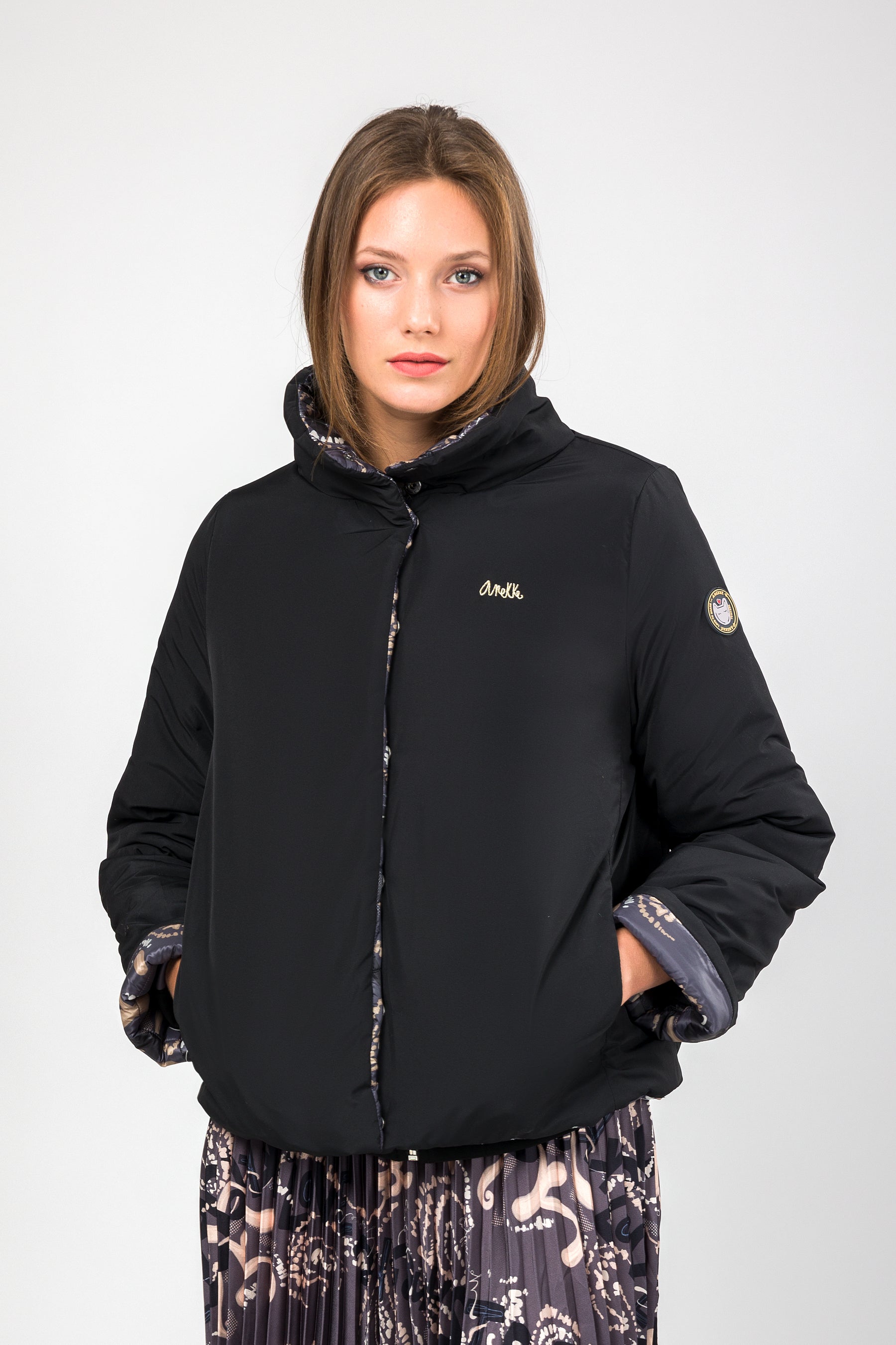 Jacke wendbar grün