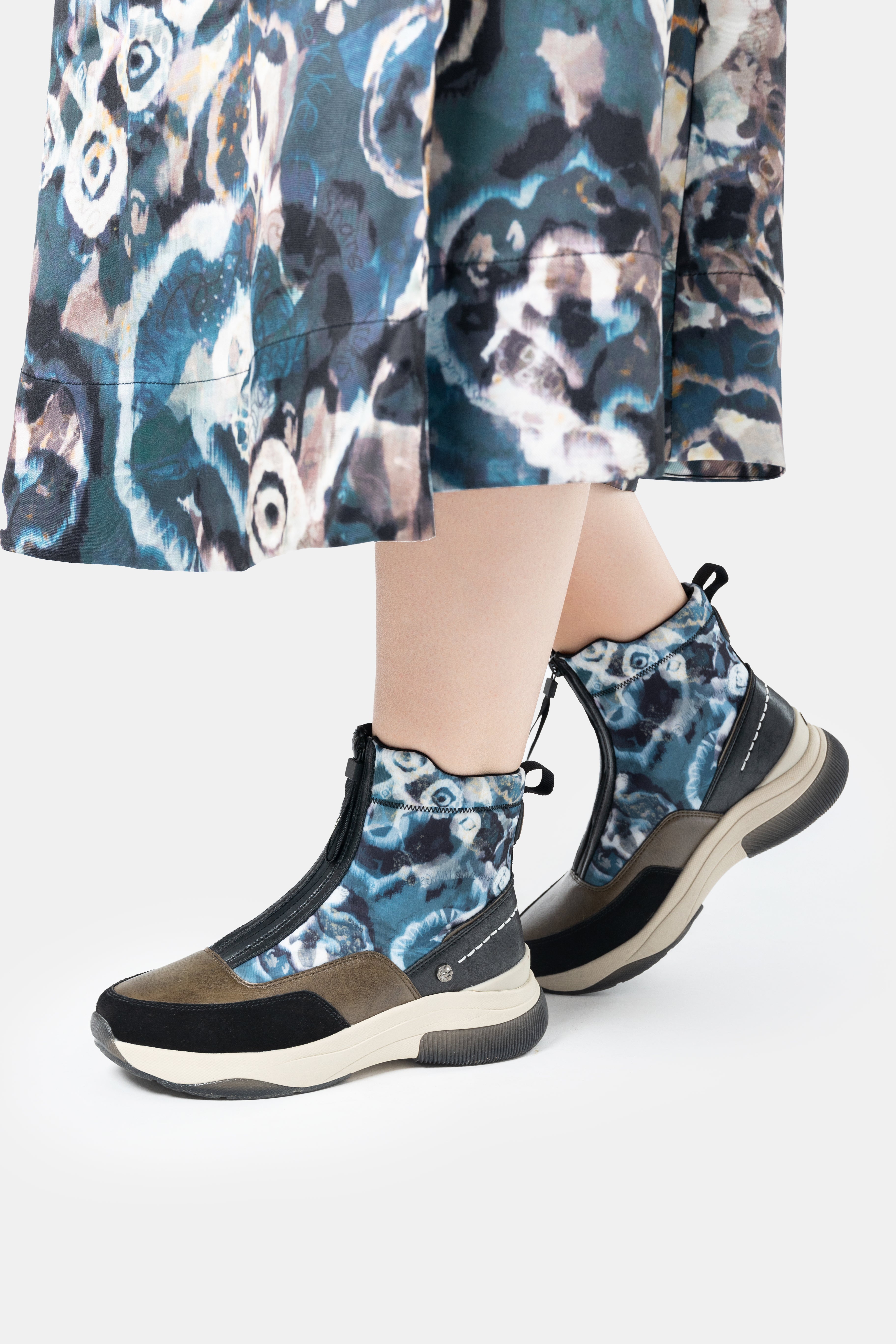 Sport-Booties anthrazit gemustert