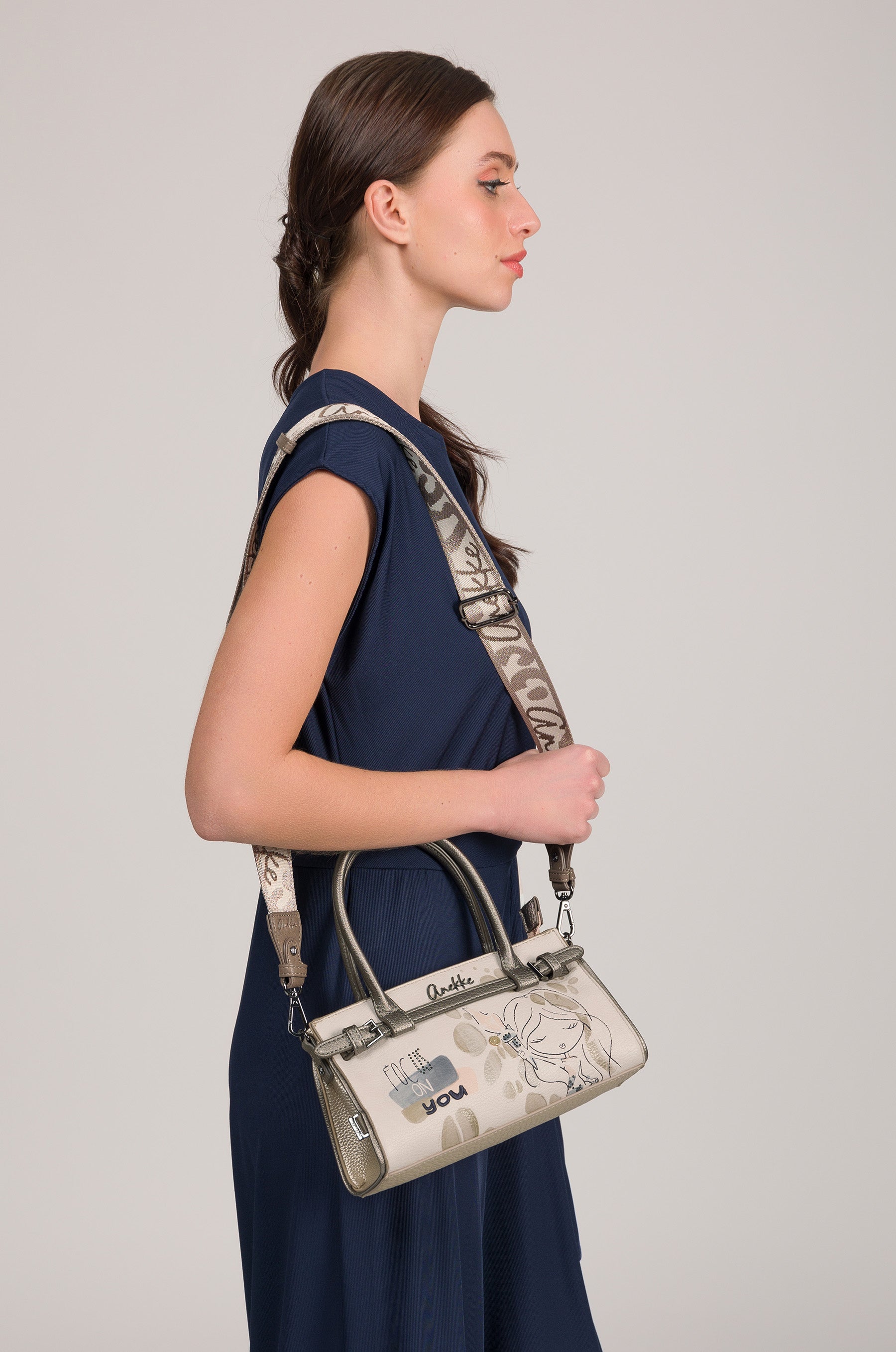 Tasche mit zwei Griffen und Umhängeriemen Olympia