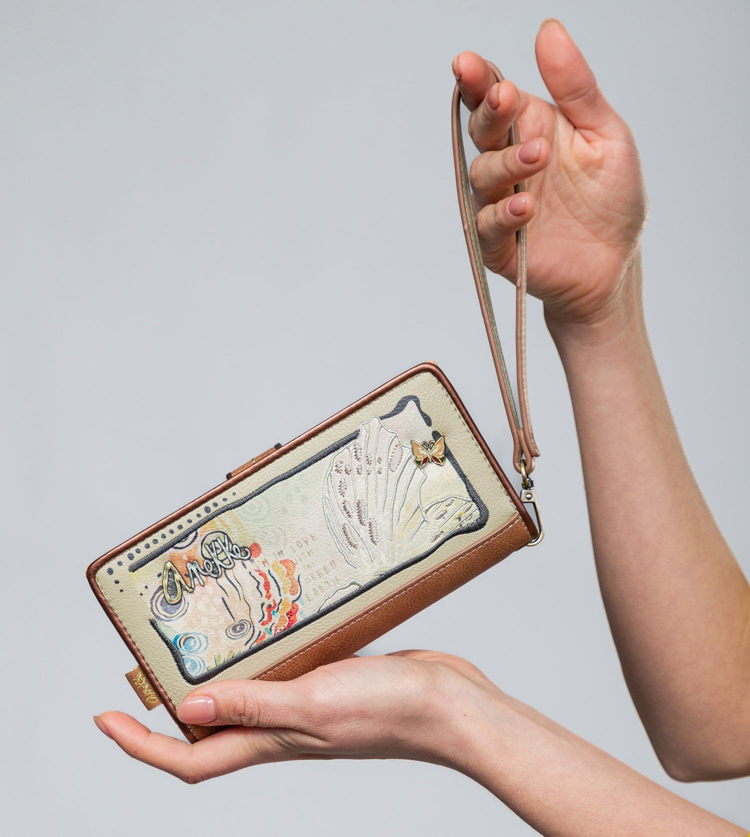 Großes RFID-Portemonnaie Butterfly