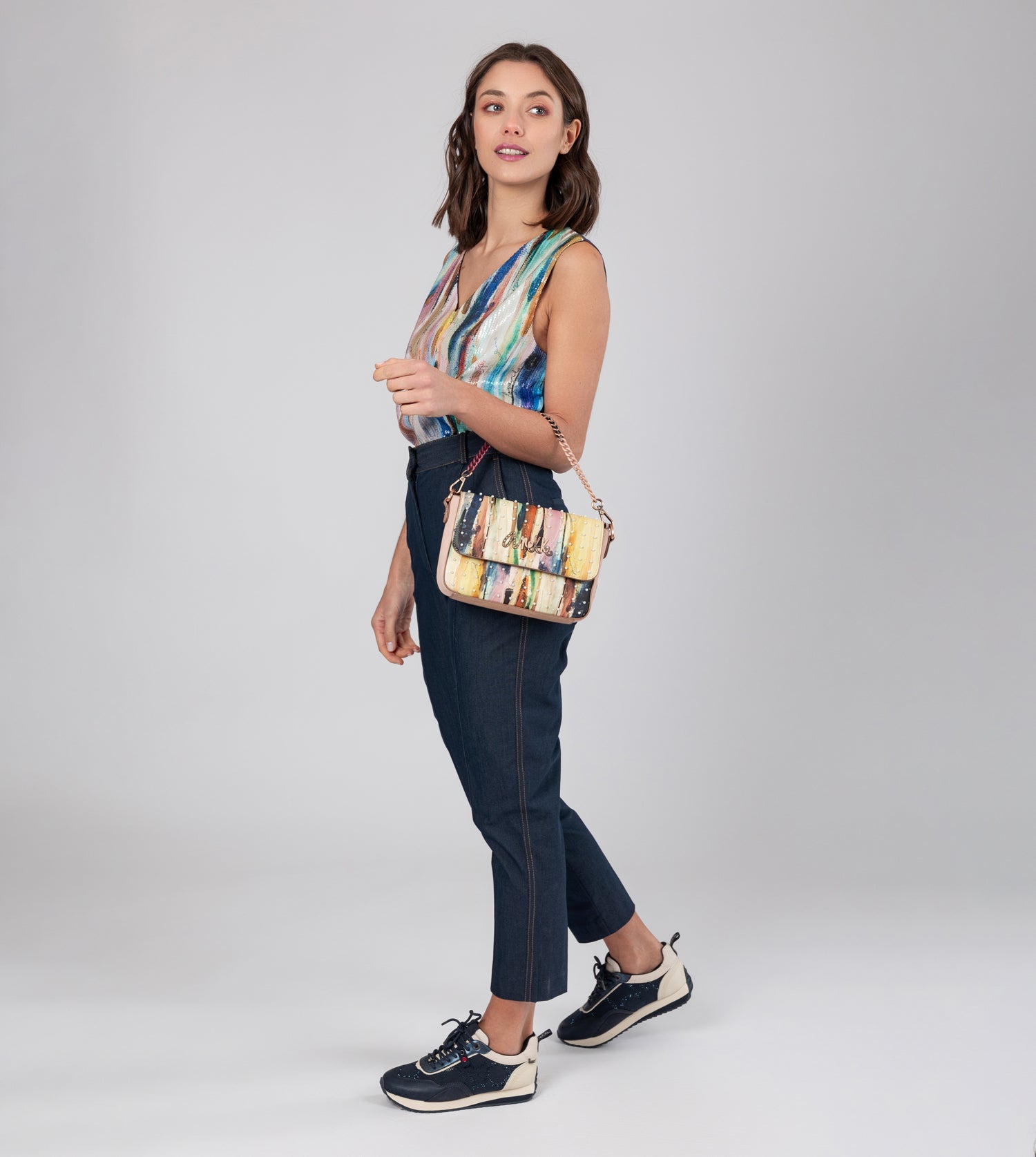 Anekke Studio – Baguette-Tasche in Nude