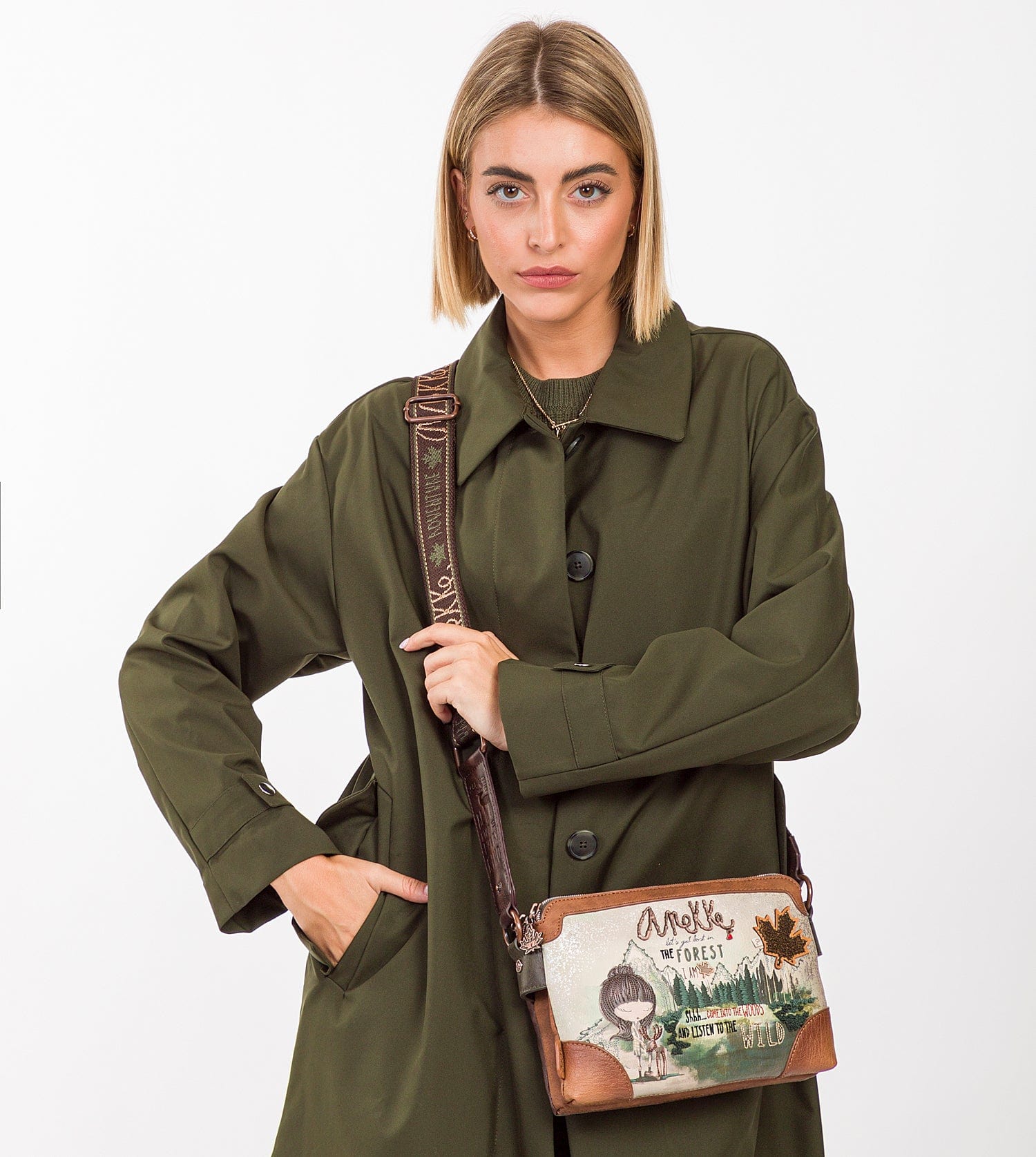 The Forest Schultertasche mit zwei Fächern
