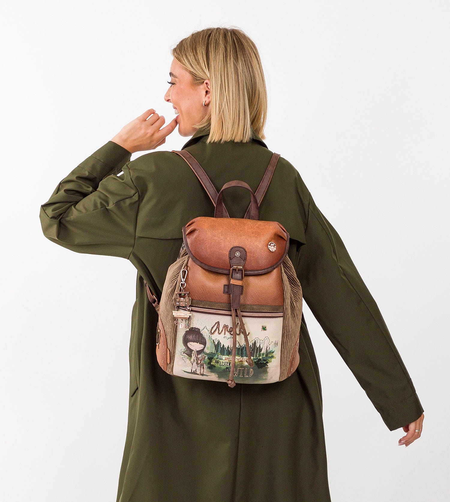 Großer Rucksack mit Überschlag „The Forest“