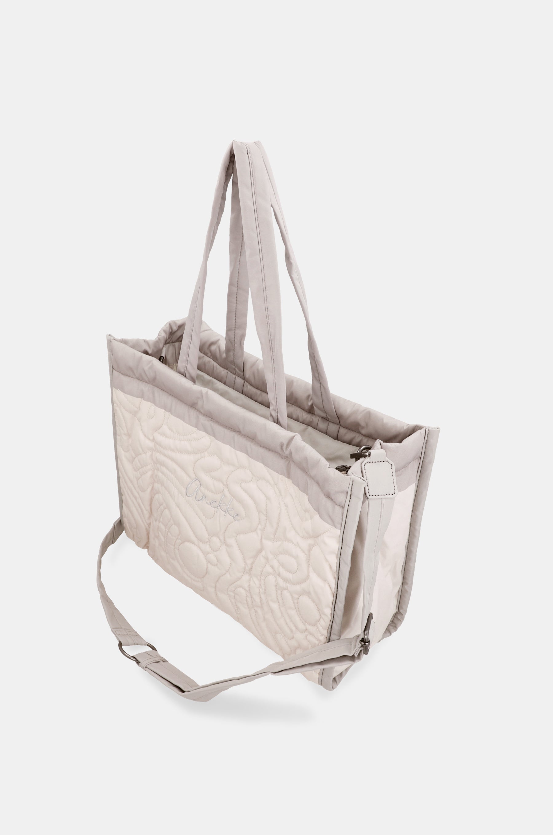 Weiße gepolsterte Strandtasche