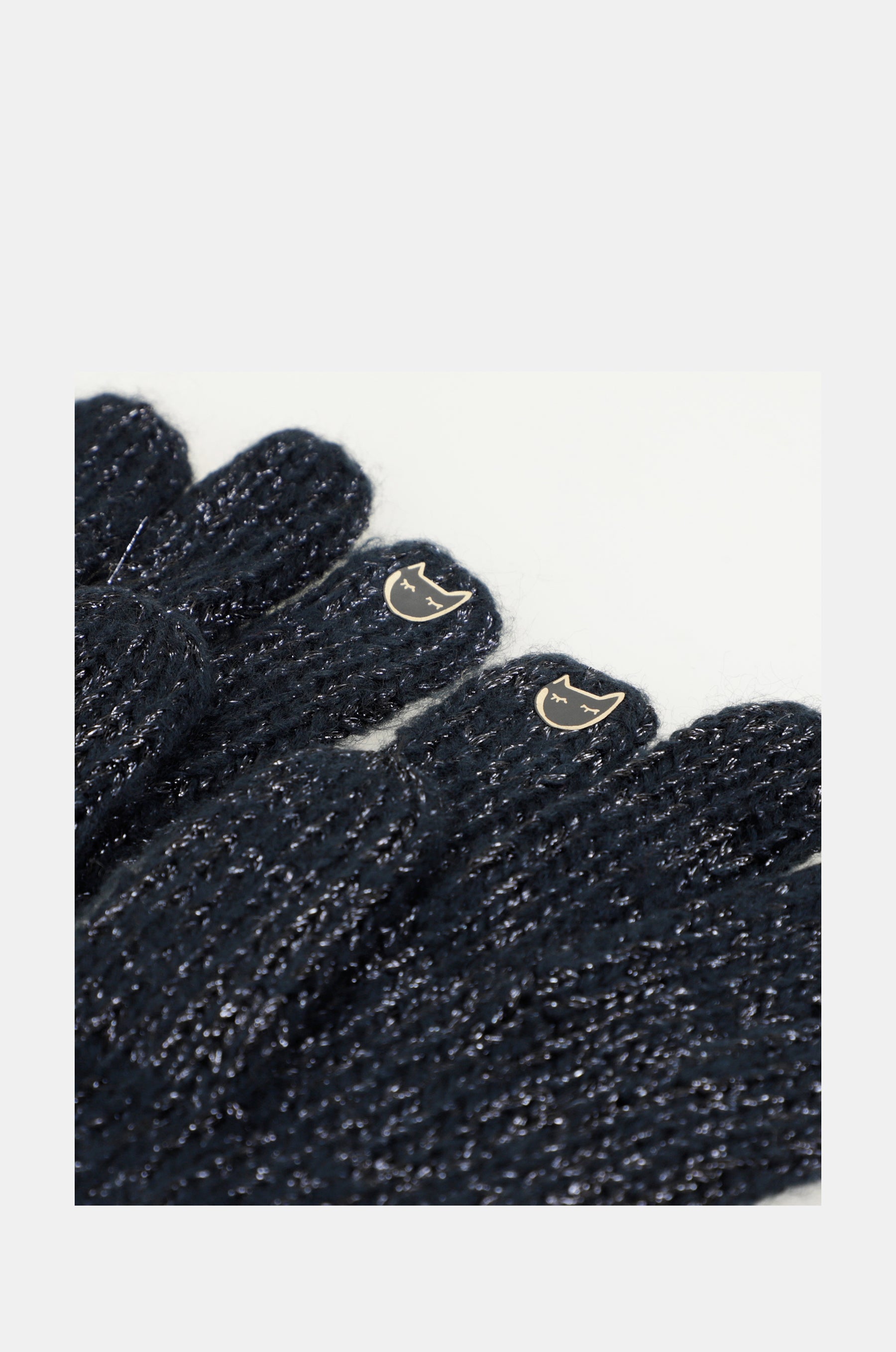 Marineblaue Logomania-Handschuhe