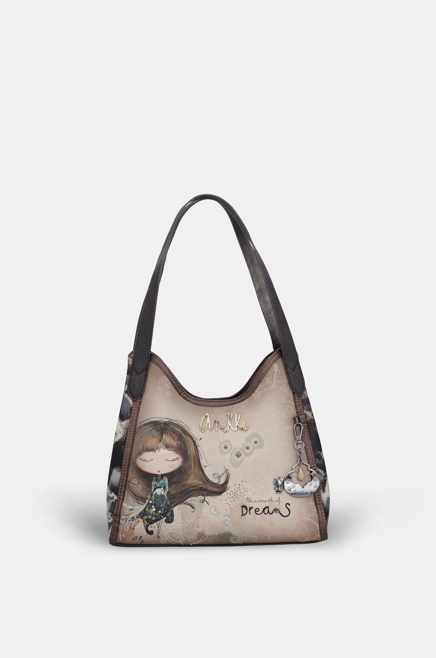Schultertasche mit 2 Henkeln Real