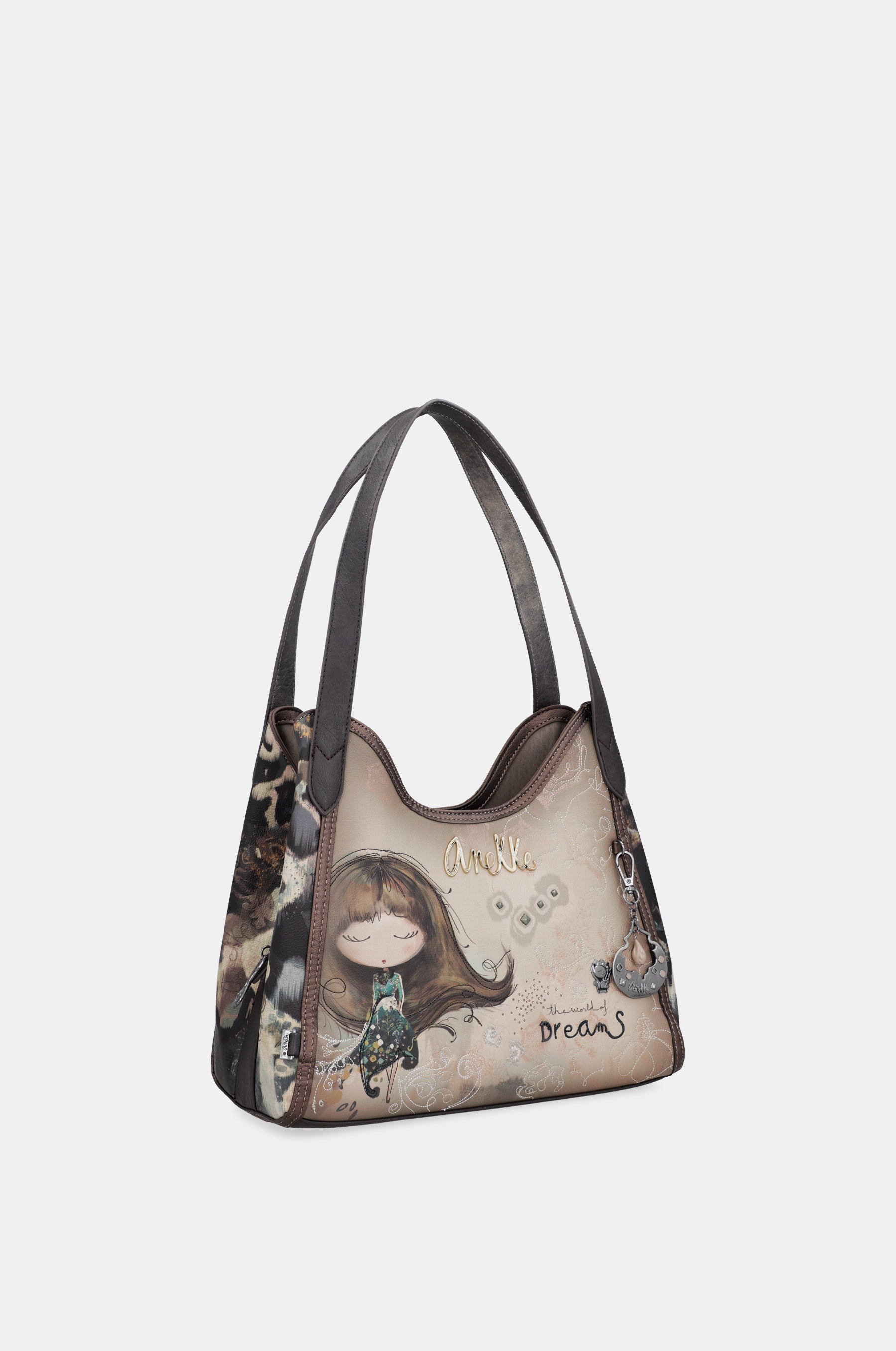 Schultertasche mit 2 Henkeln Real