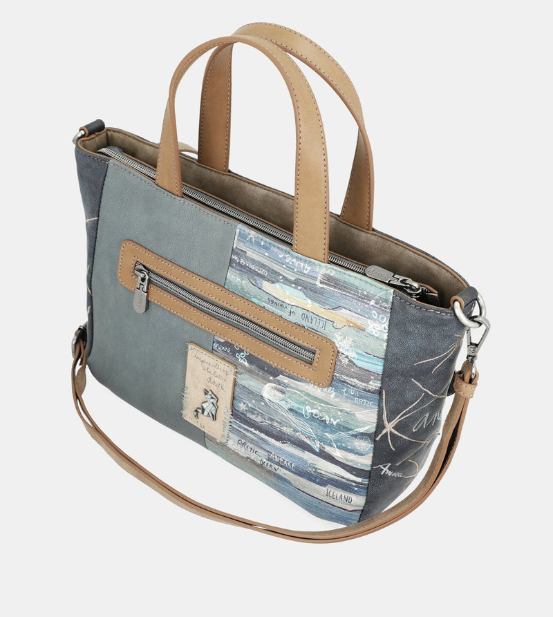 Hübsche Ice land Handtasche mit einer Tasche