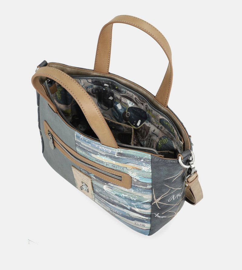Hübsche Ice land Handtasche mit einer Tasche