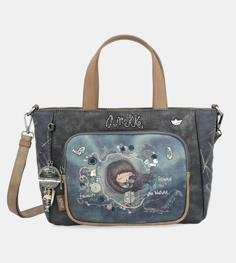 Hübsche Ice land Handtasche mit einer Tasche