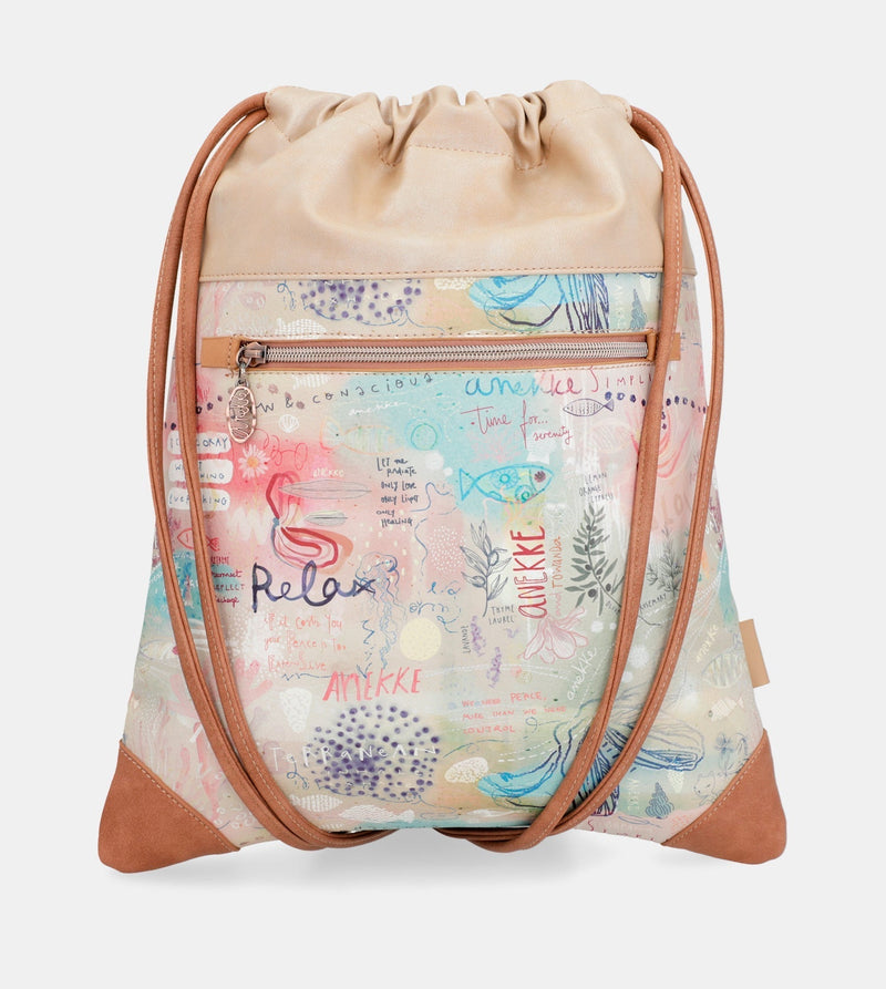 Mediterraner Rucksack mit Taschen
