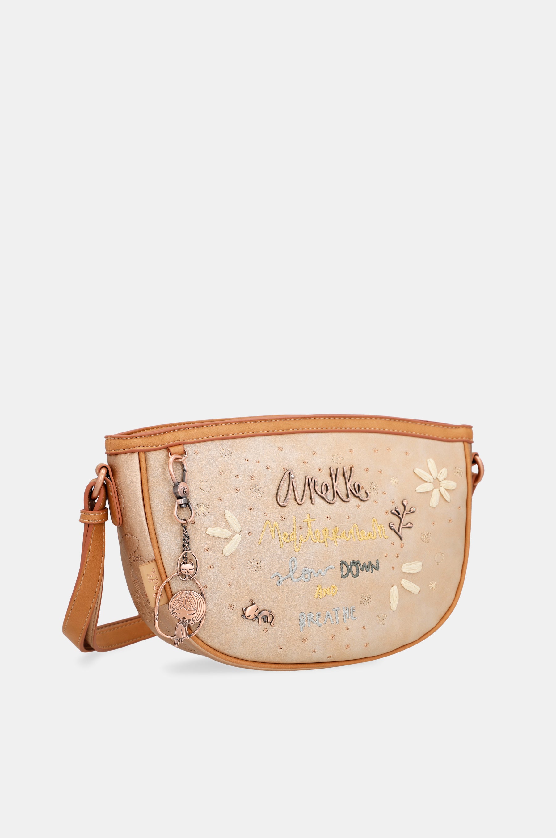 Ovale Schultertasche „Slow Life“