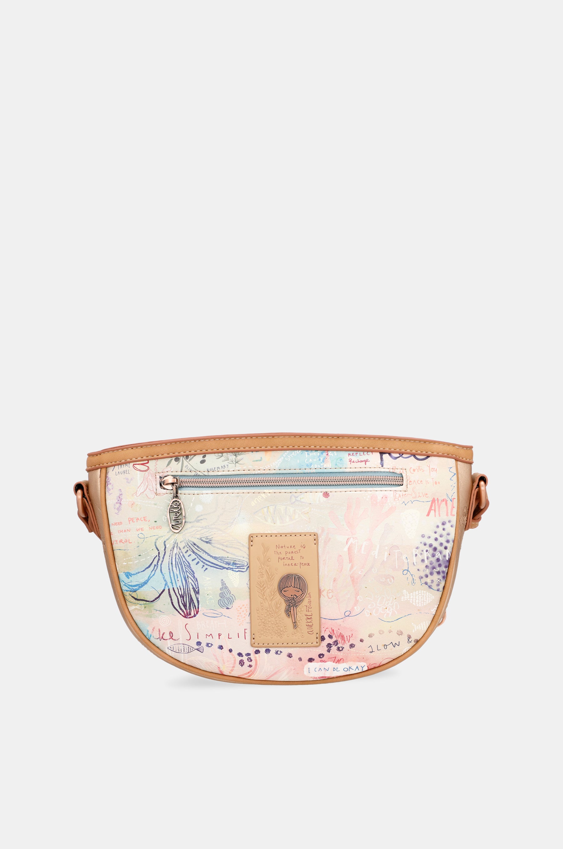 Ovale Schultertasche „Slow Life“