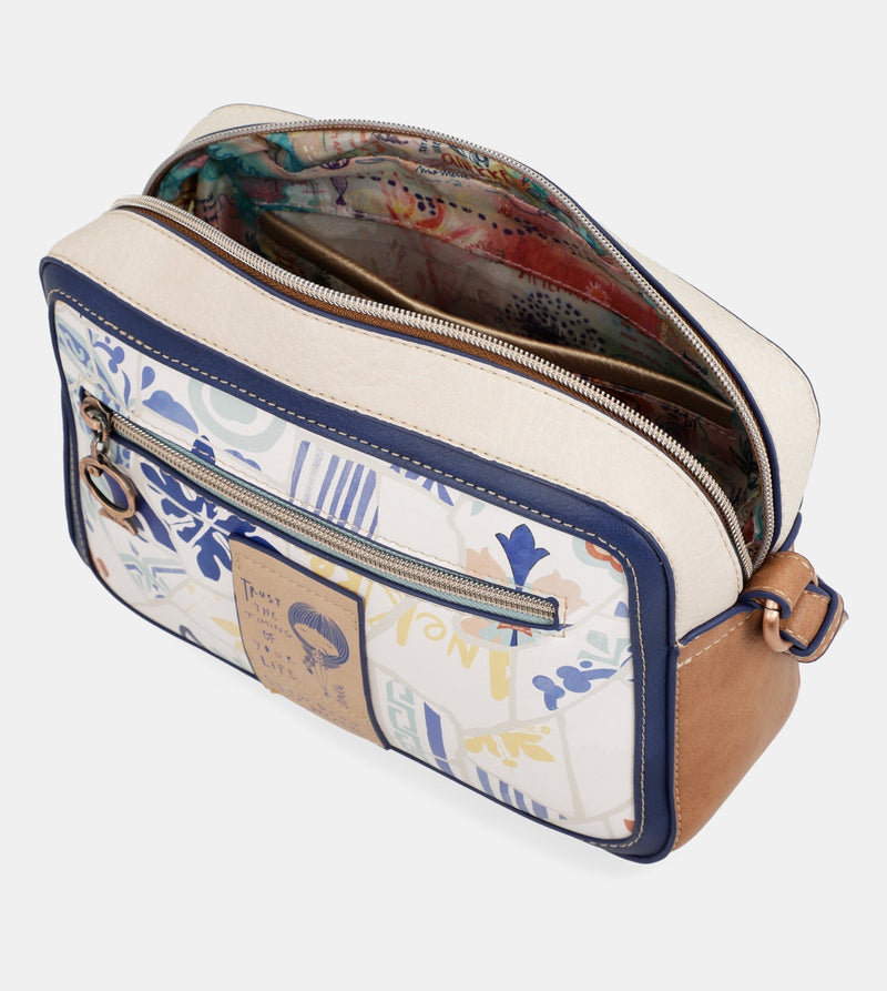 Schultertasche mit „Sunrise Tile“-Print