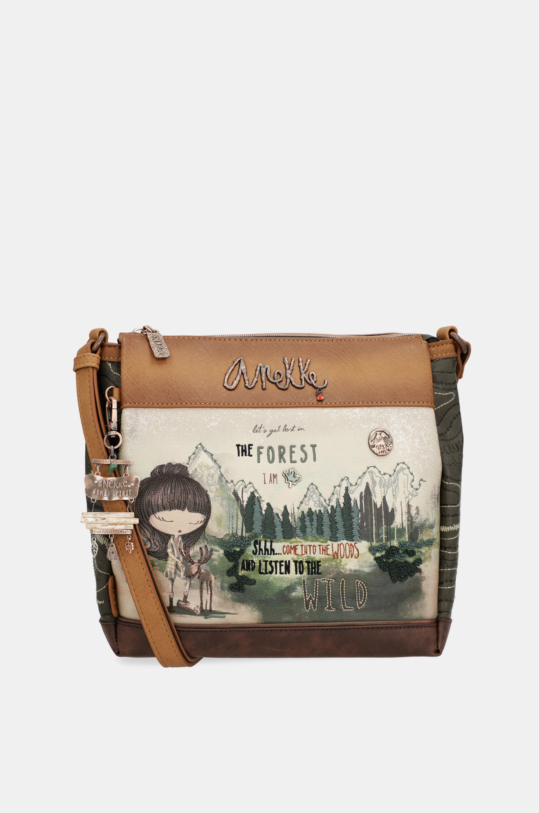 Schultertasche mit „The Forest“-Print