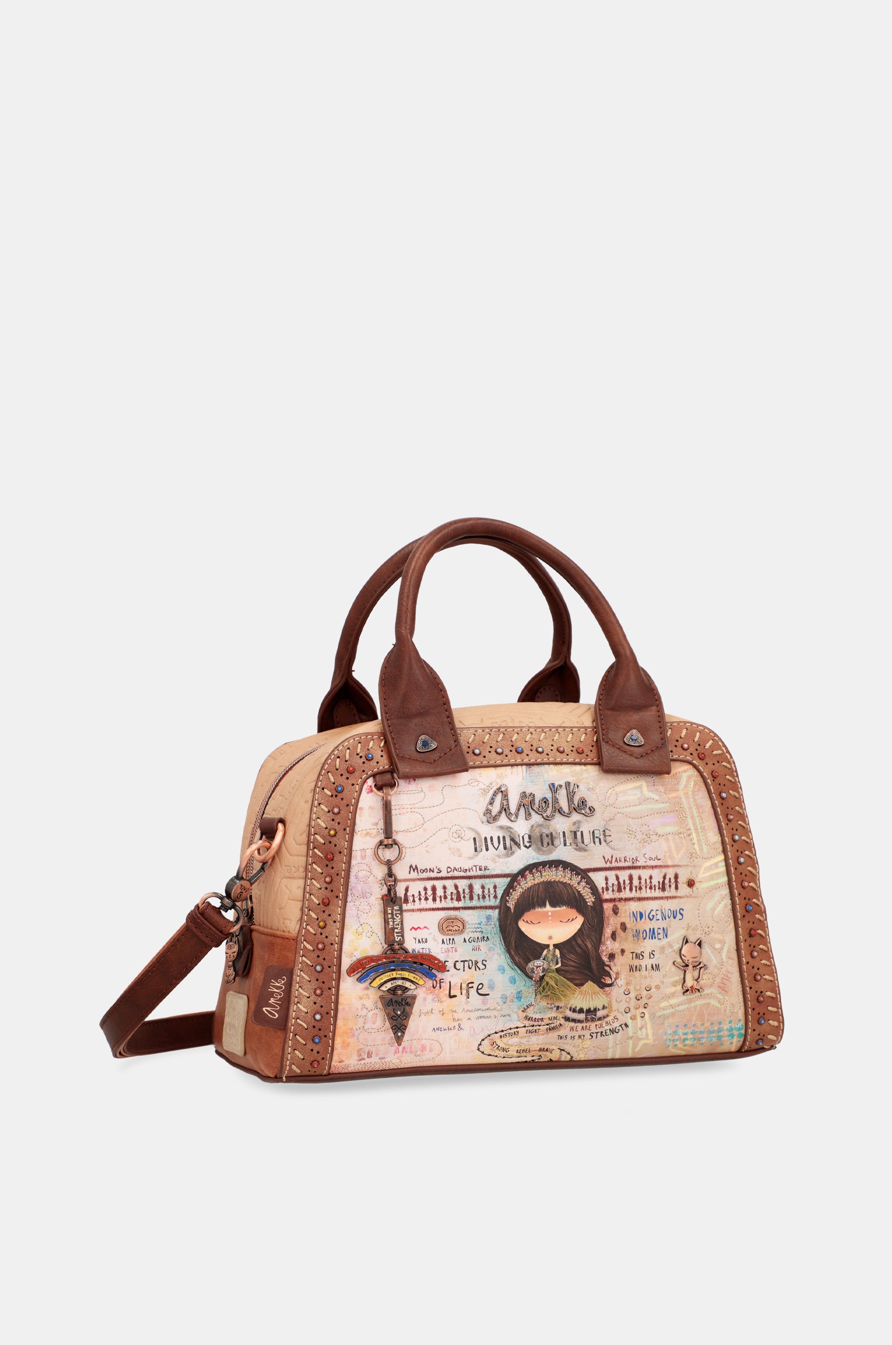 Menire Tasche mit Doppelgriff und Schultergurt