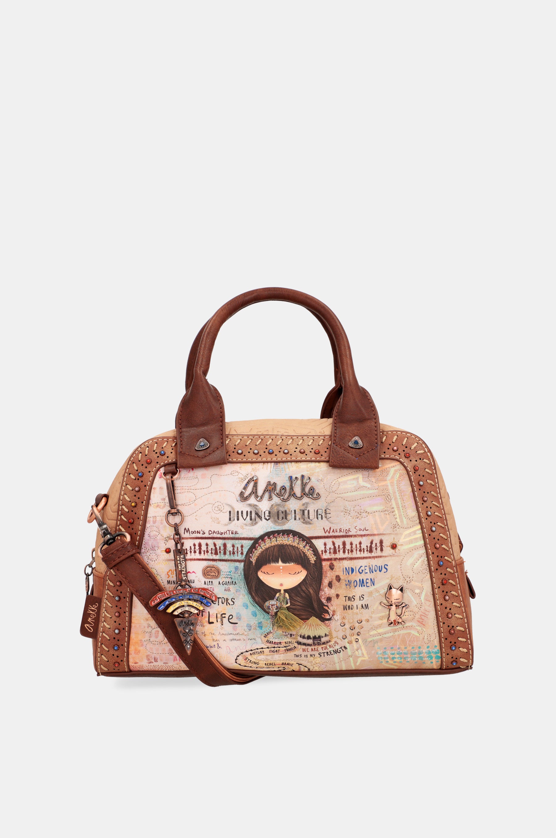 Menire Tasche mit Doppelgriff und Schultergurt