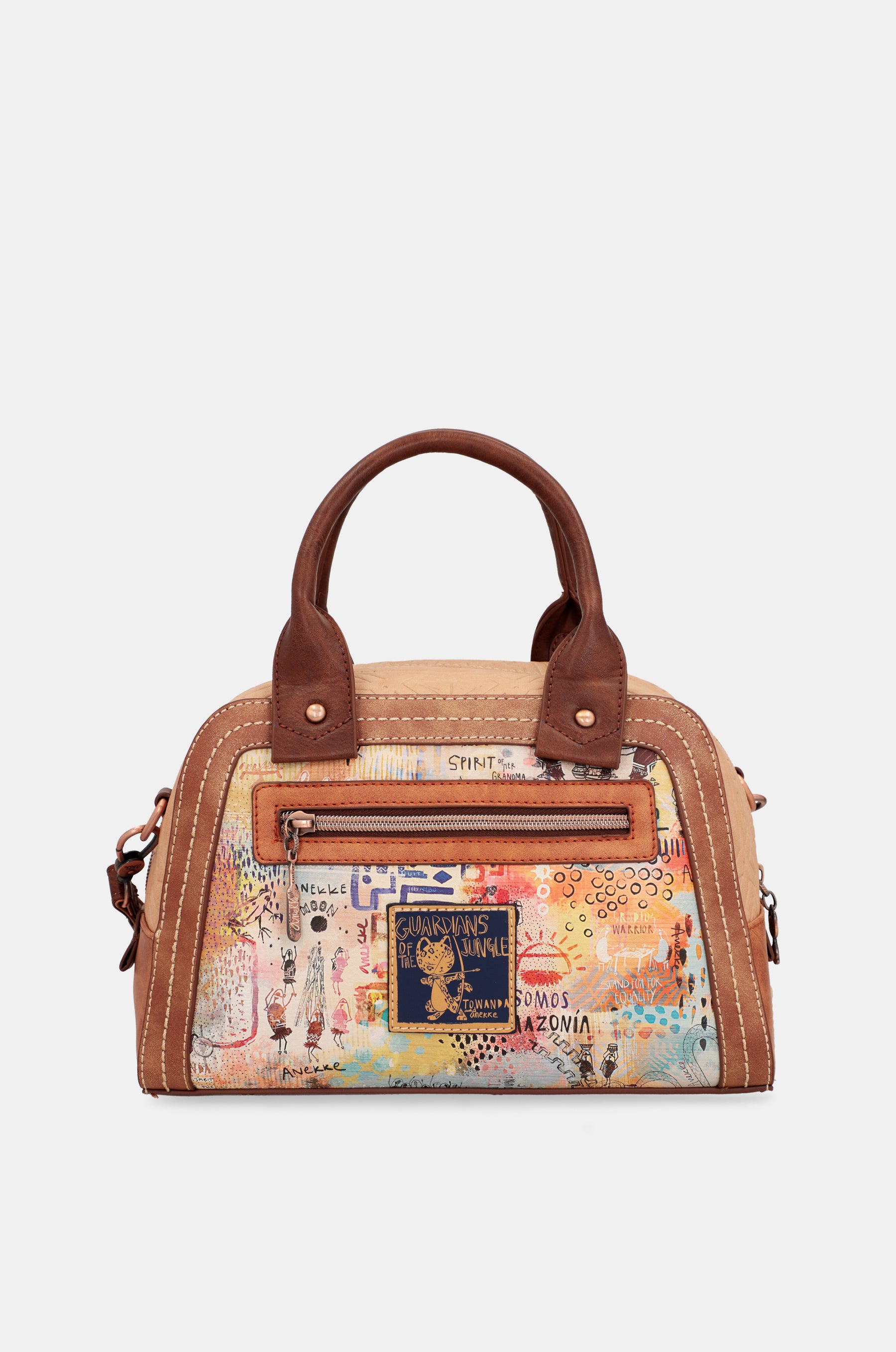 Menire Tasche mit Doppelgriff und Schultergurt