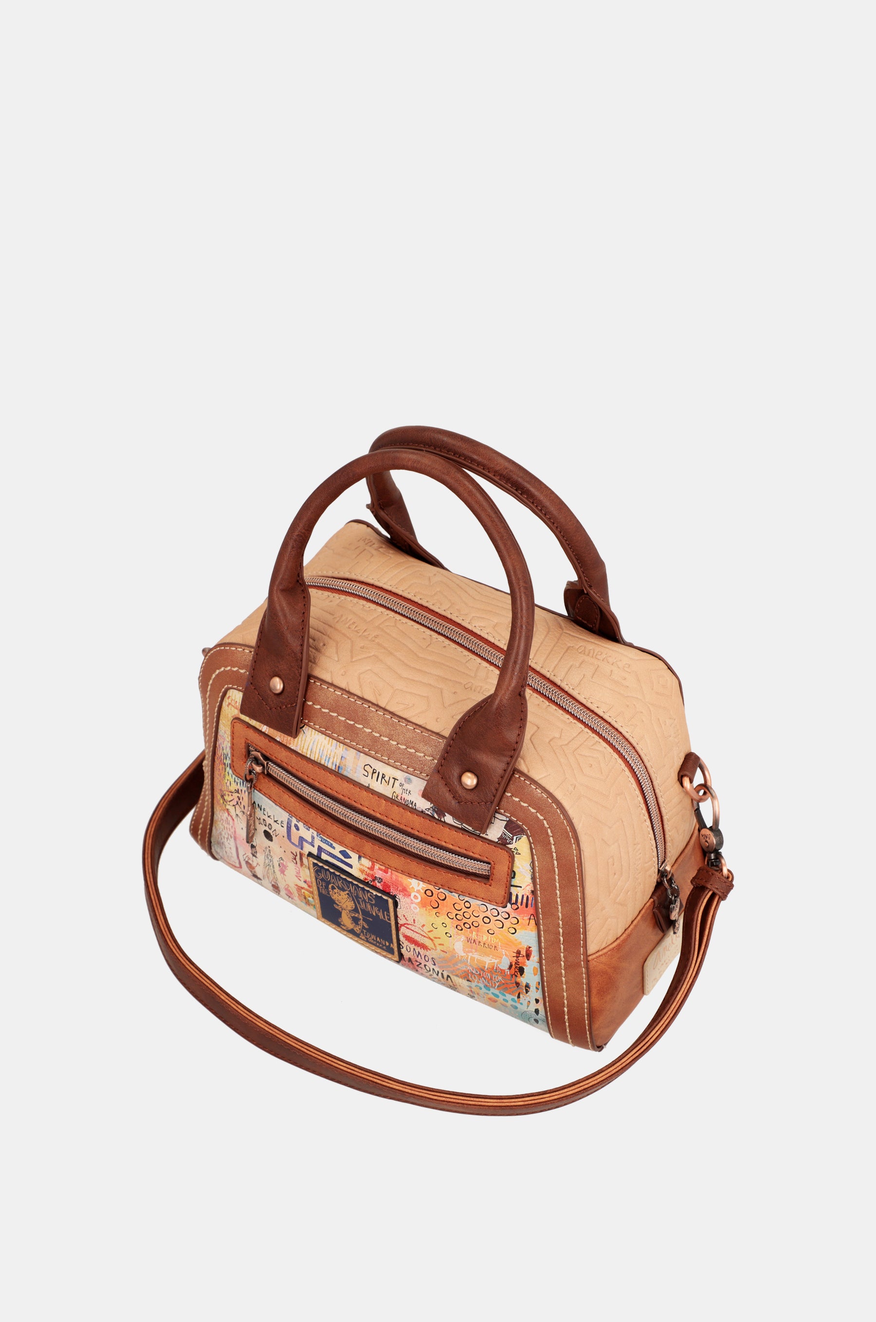 Menire Tasche mit Doppelgriff und Schultergurt