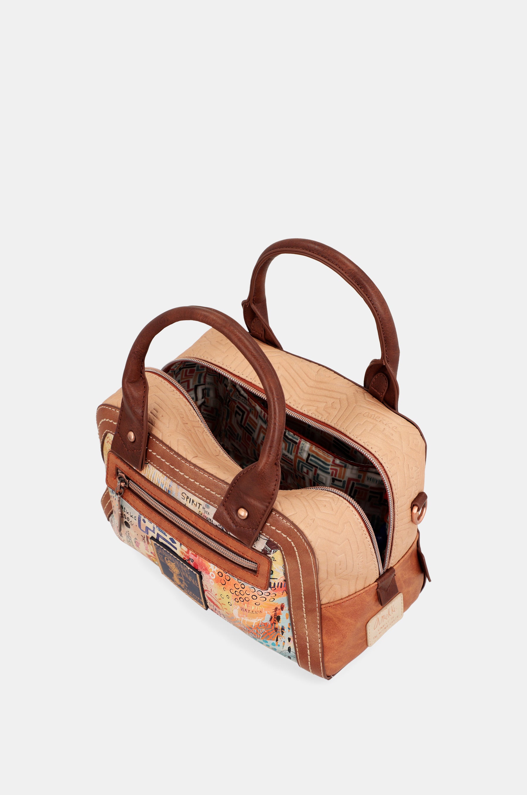 Menire Tasche mit Doppelgriff und Schultergurt