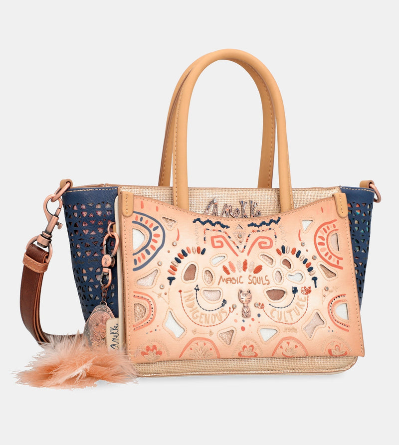 Tribe Schultertasche mit zwei Griffen