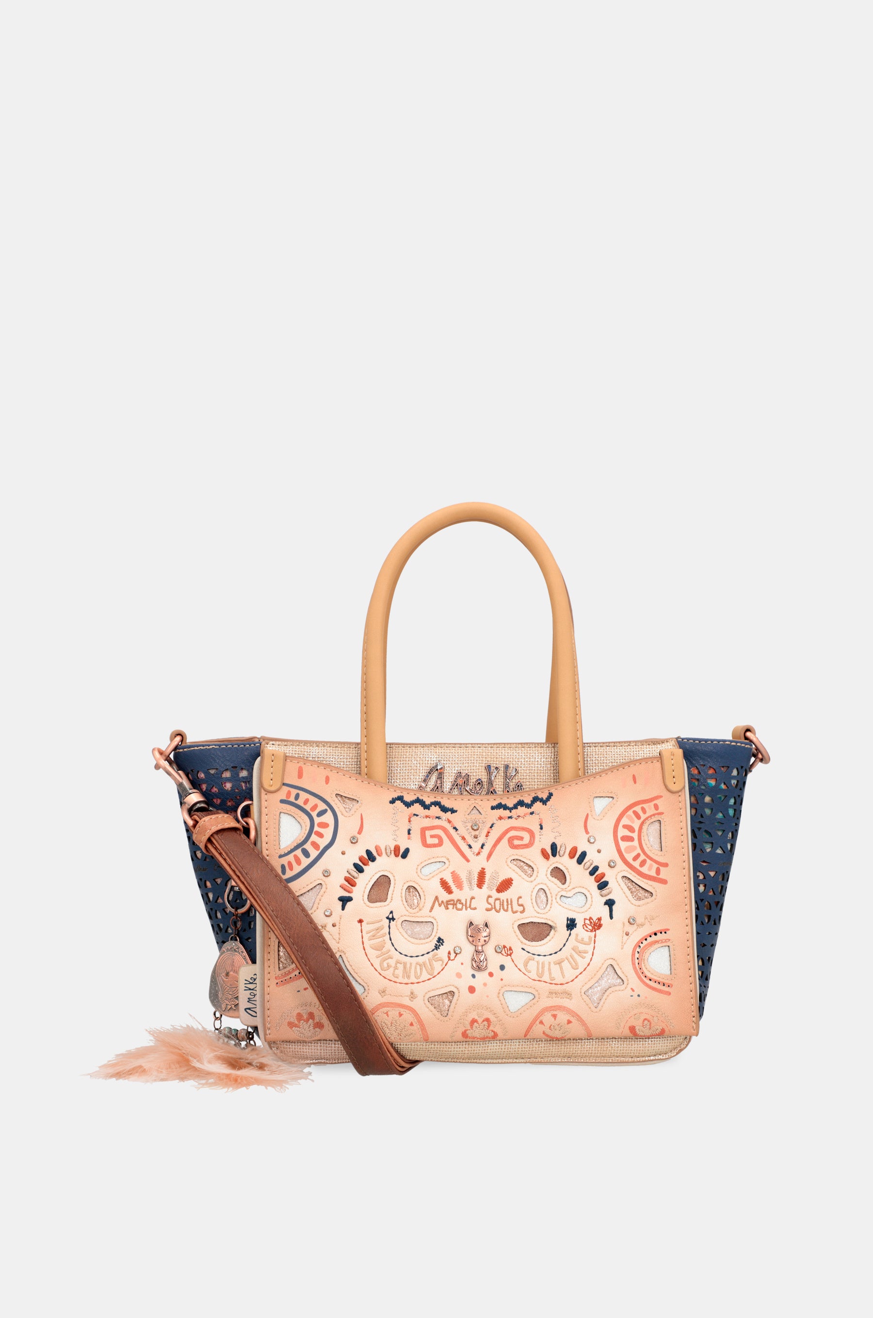 Tribe Schultertasche mit zwei Griffen