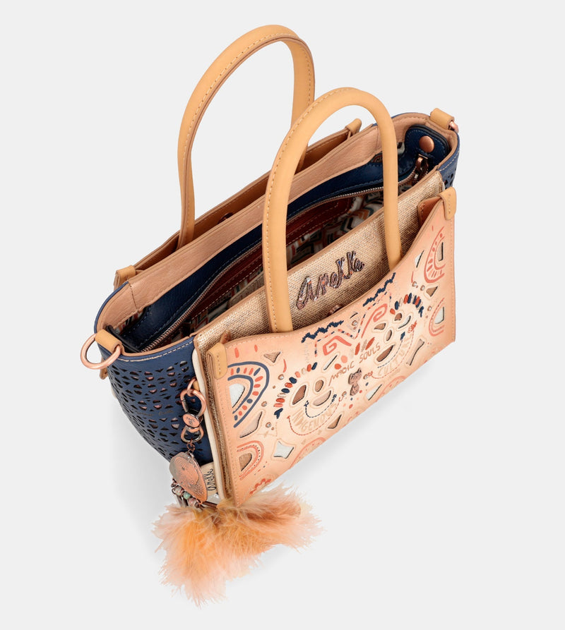 Tribe Schultertasche mit zwei Griffen