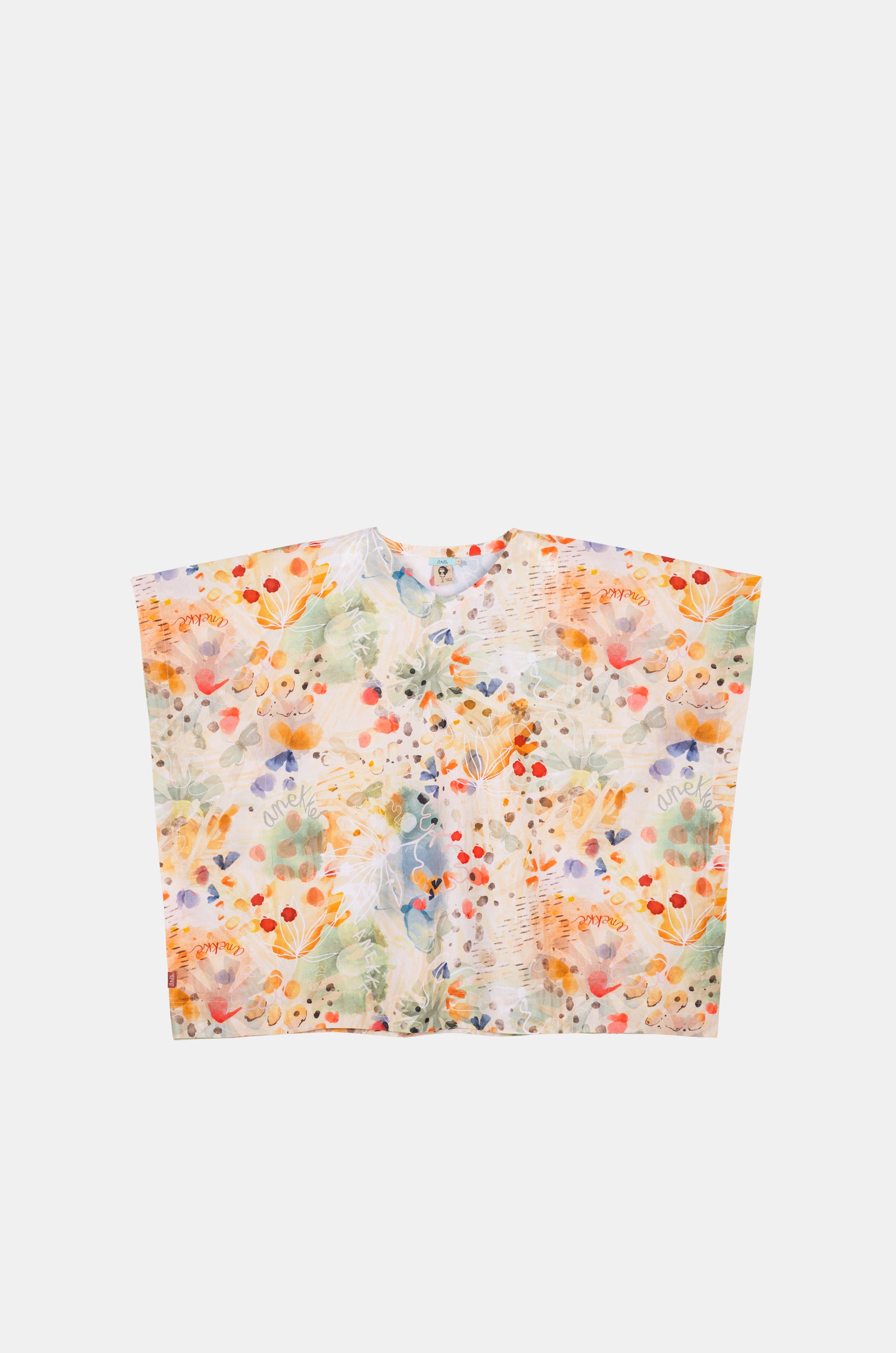 Kaftan mit Naturprint