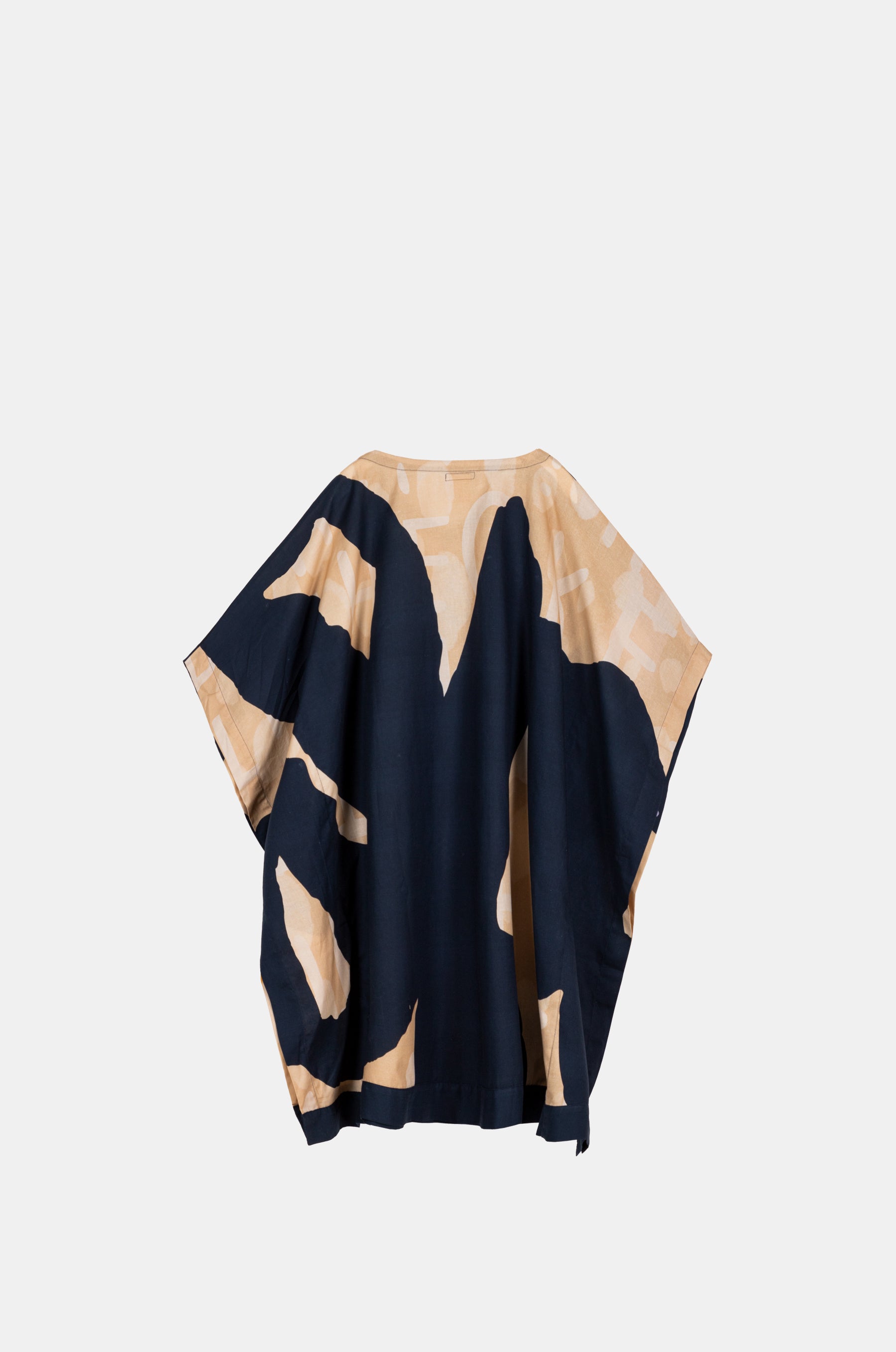 Caftán estampado azul marino