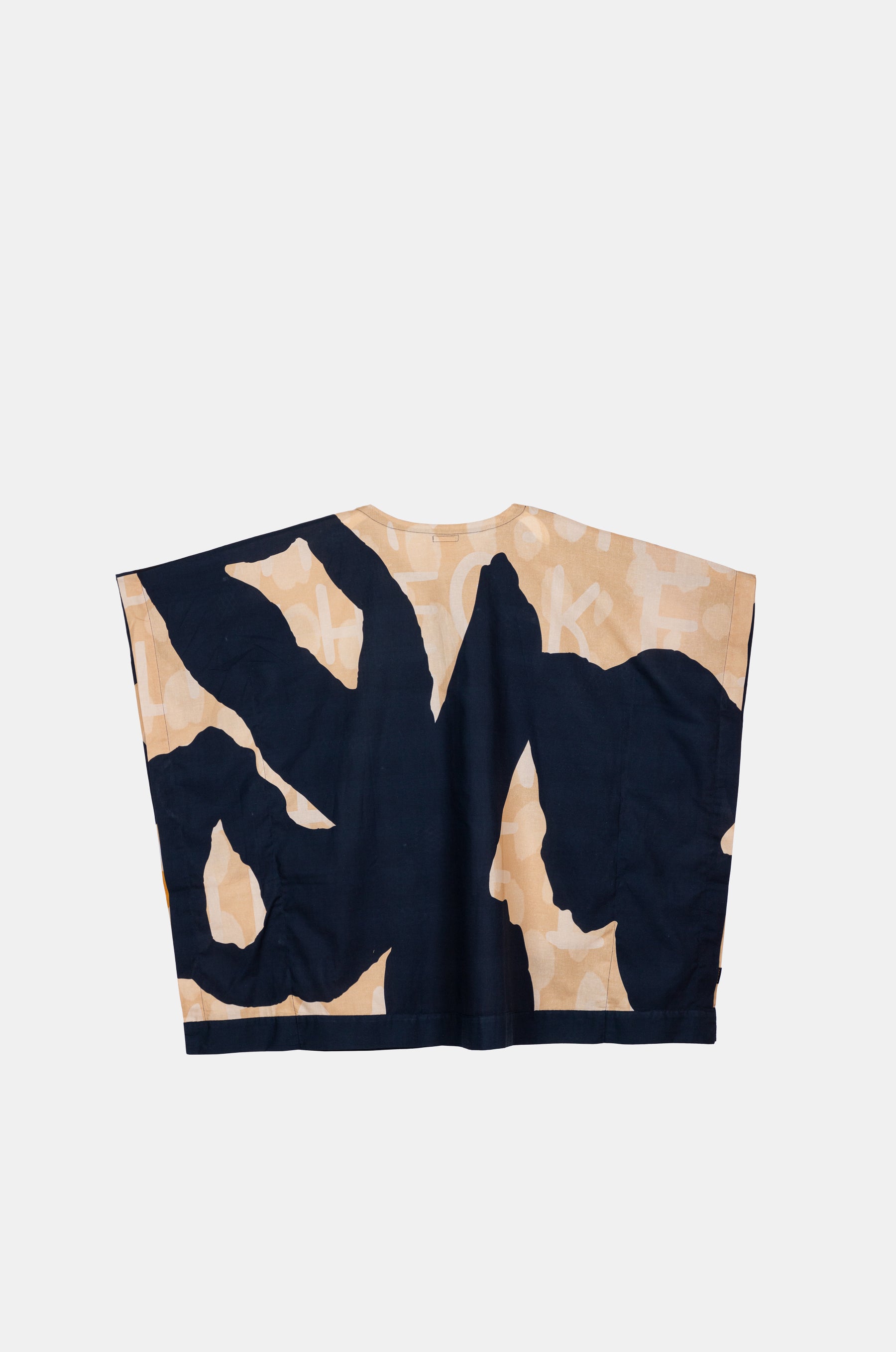 Caftán estampado azul marino