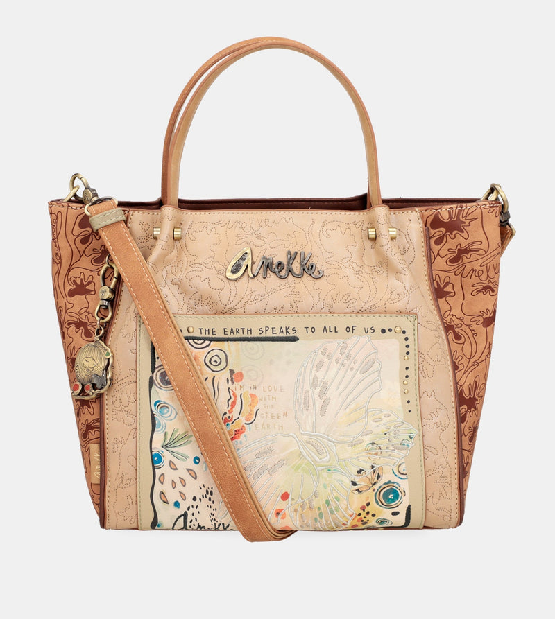 Schultertasche Butterfly -Print