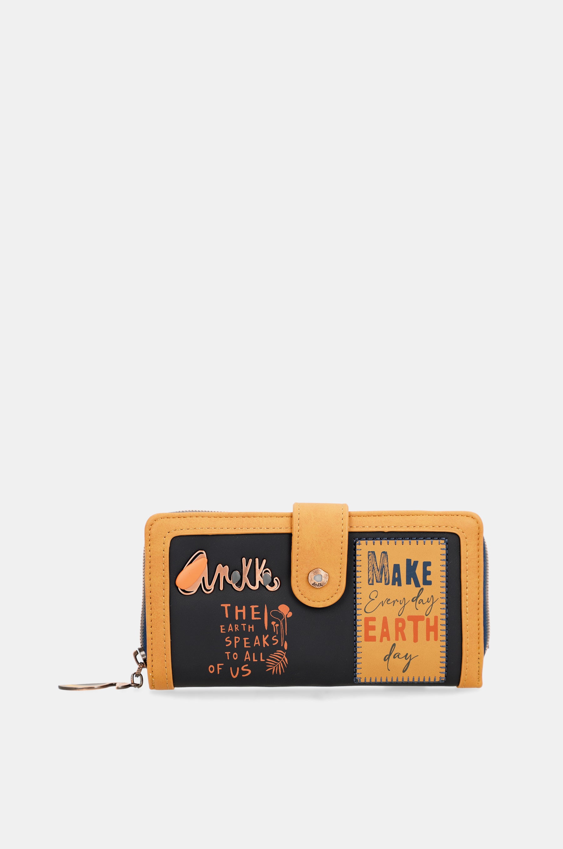 Große RFID-Geldbörse Nature Pachamama in Marineblau