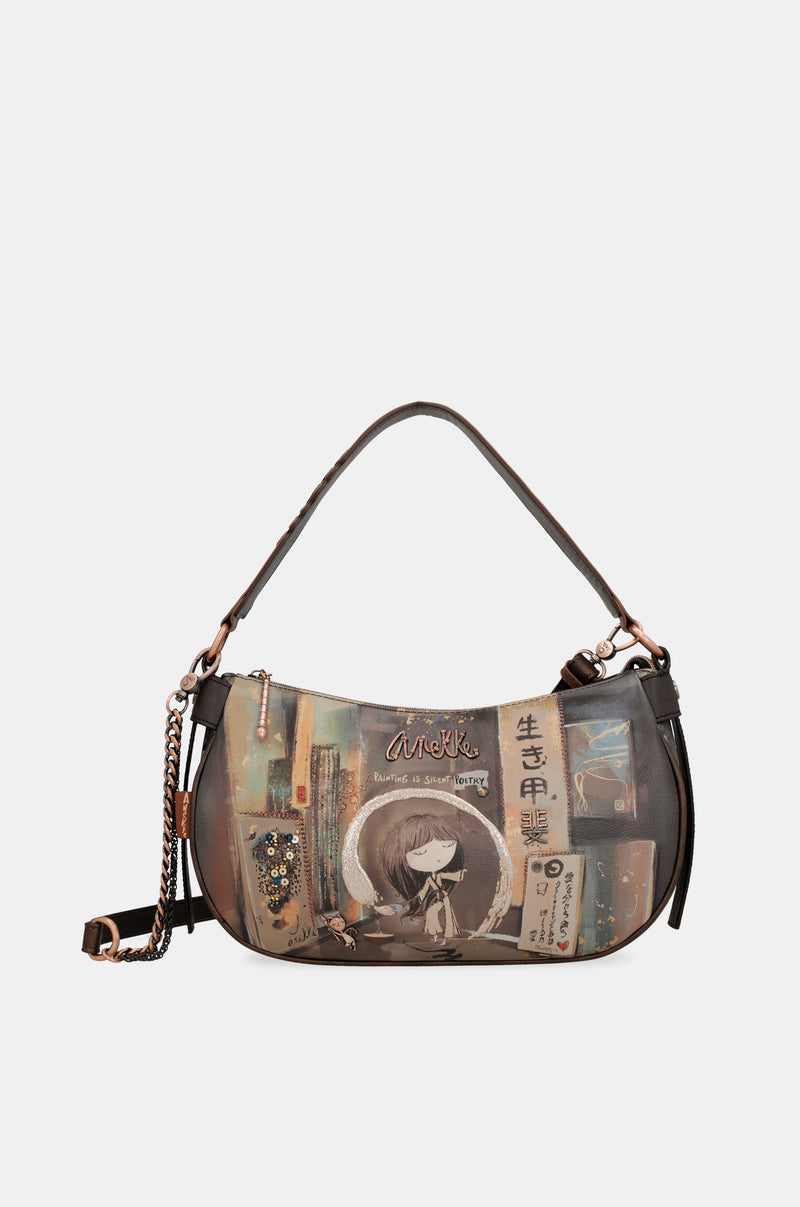 Ovale Shōen-Tasche mit Kette