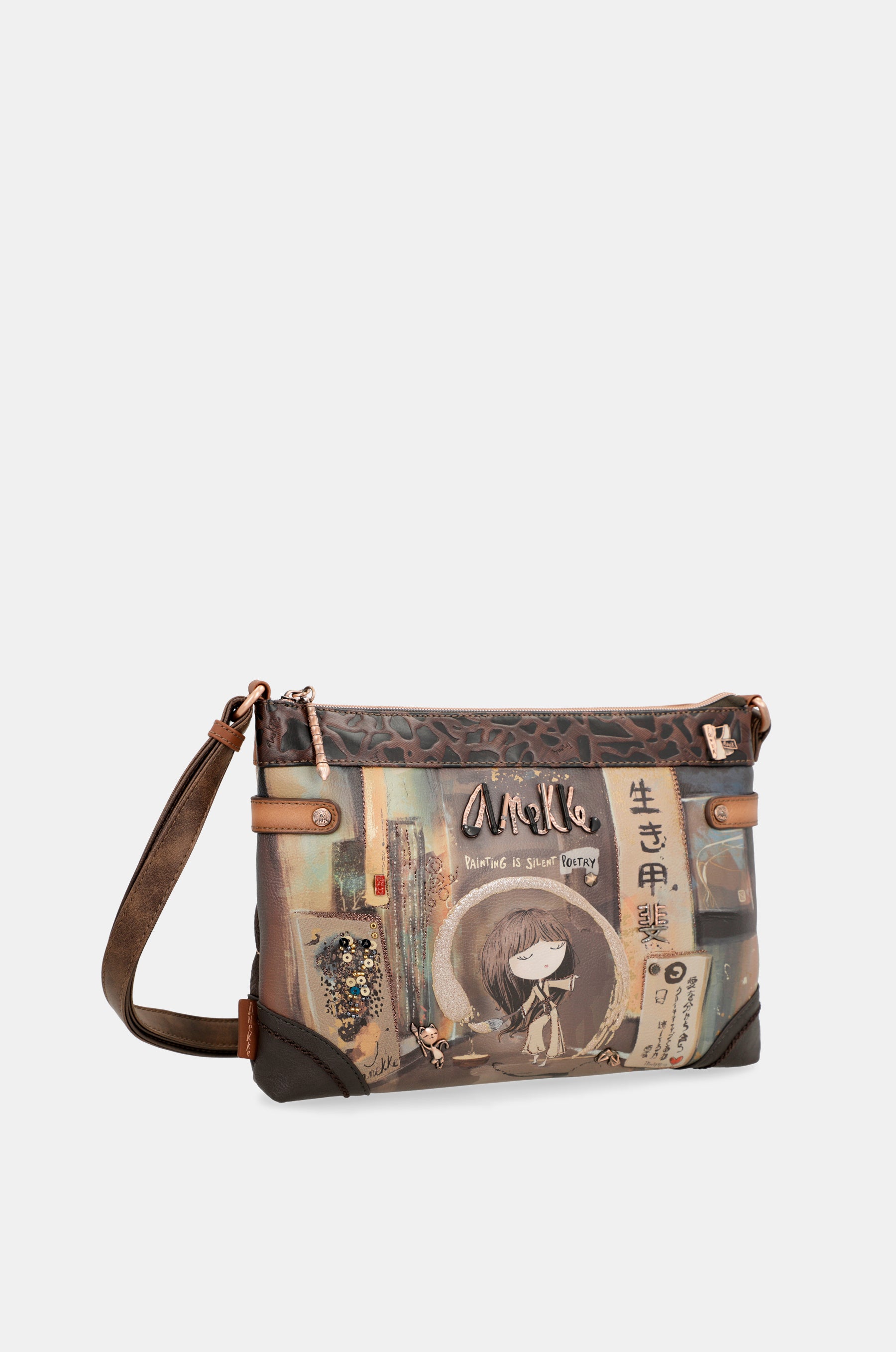 Shōen Mini-Umhängetasche mit zwei Fächern