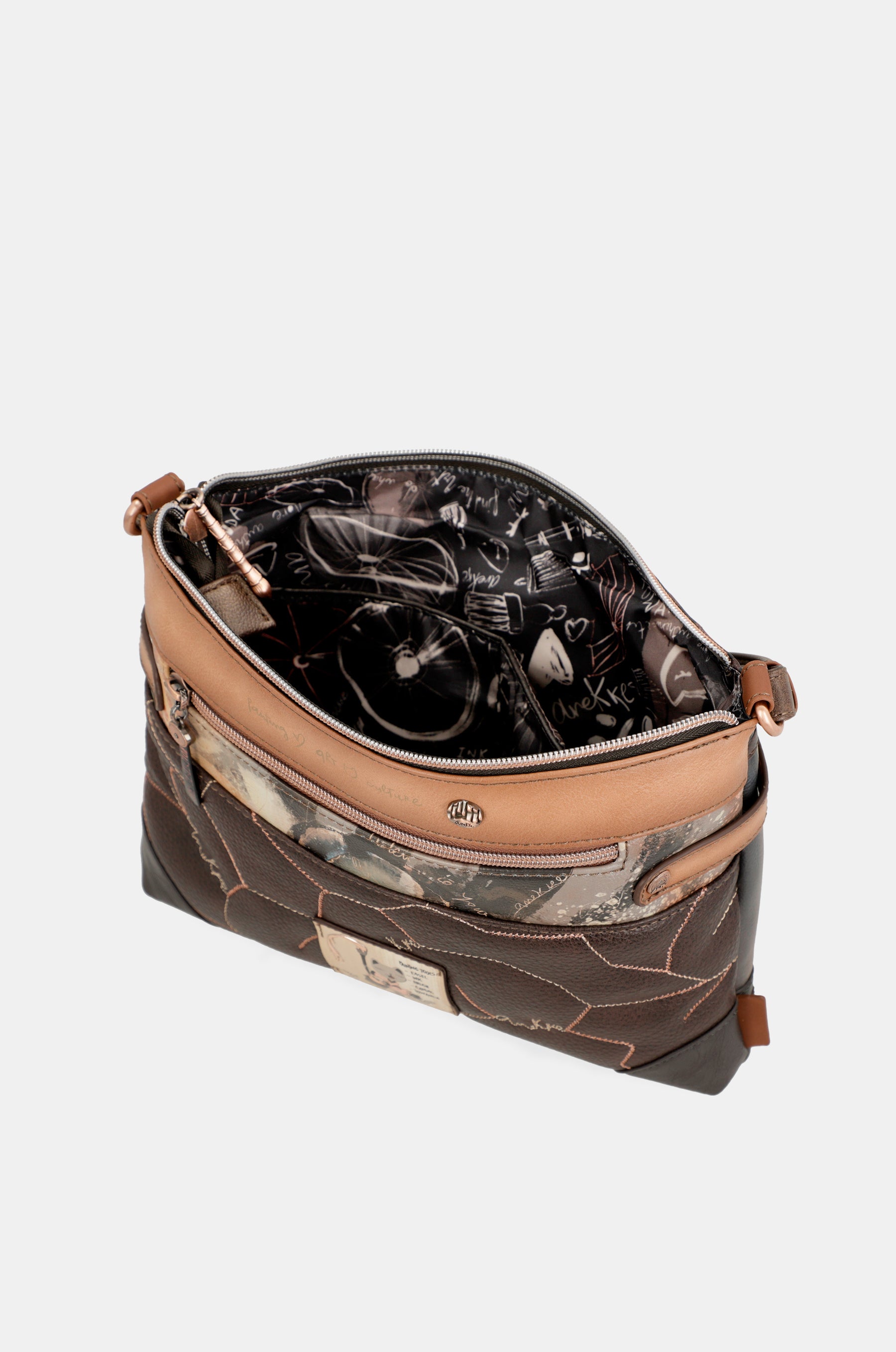 Shōen Mini-Umhängetasche mit zwei Fächern