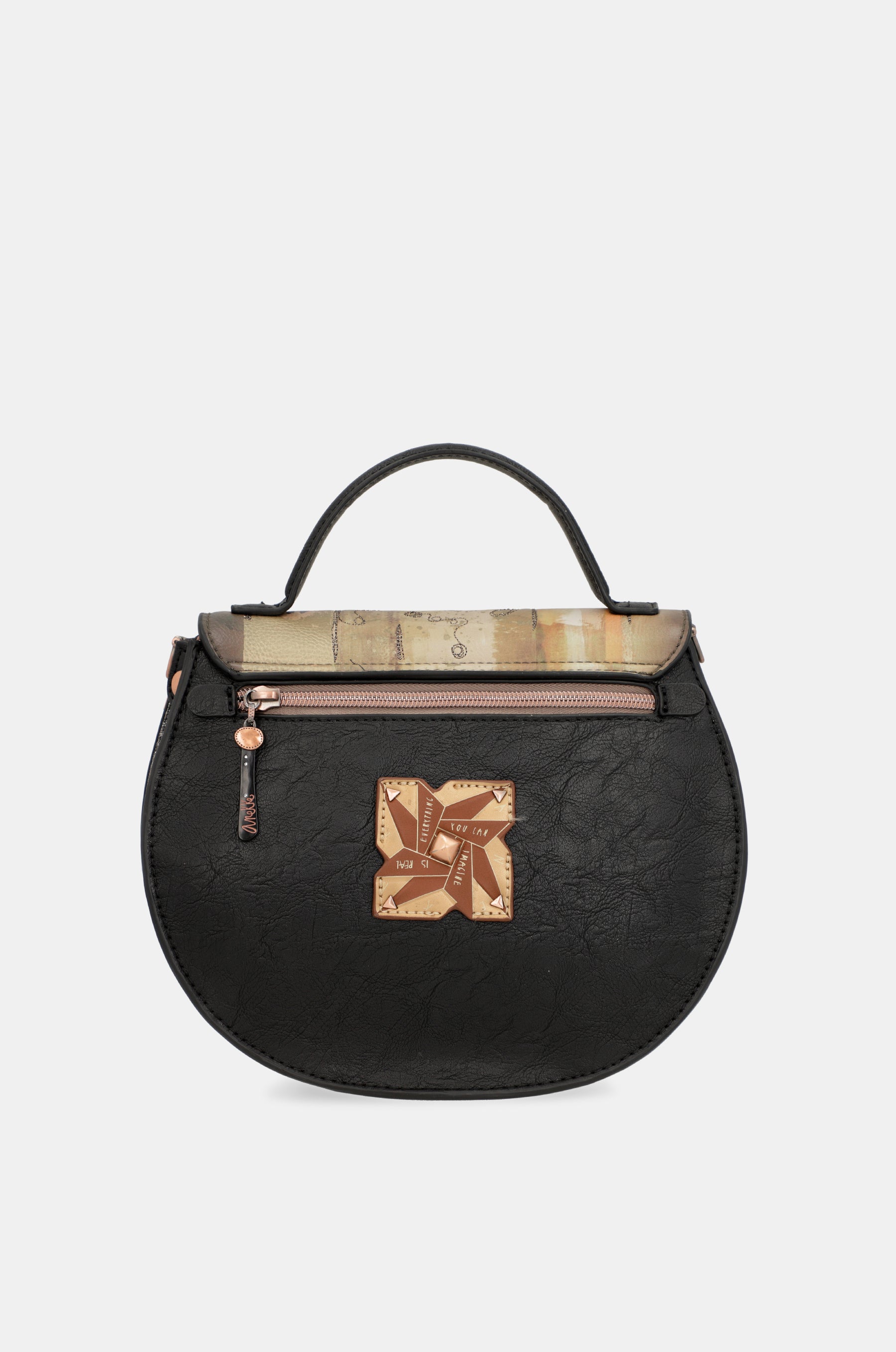 Ovale Shōen-Tasche mit Klappe