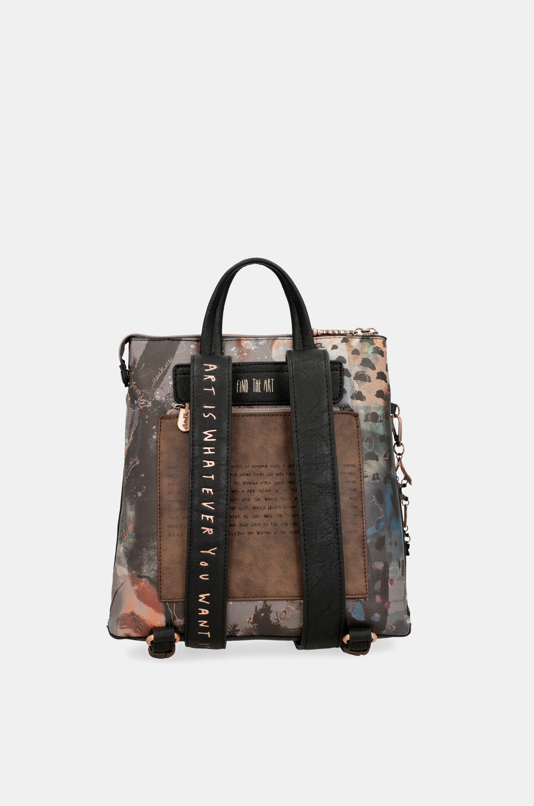 Mittelgroßer schwarzer Shōen-Rucksack