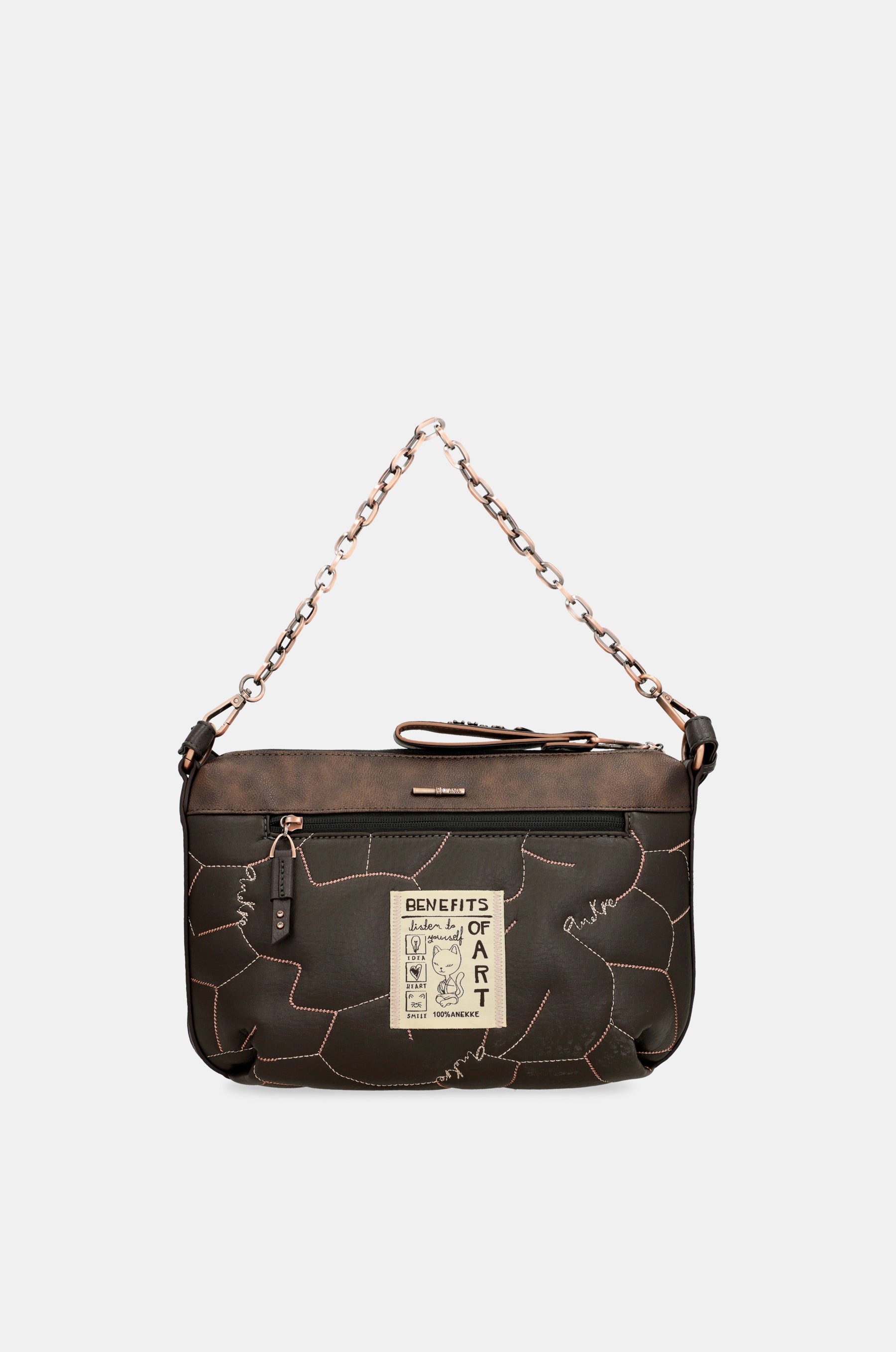 Padded Shōen-Umhängetasche mit Metallgriff
