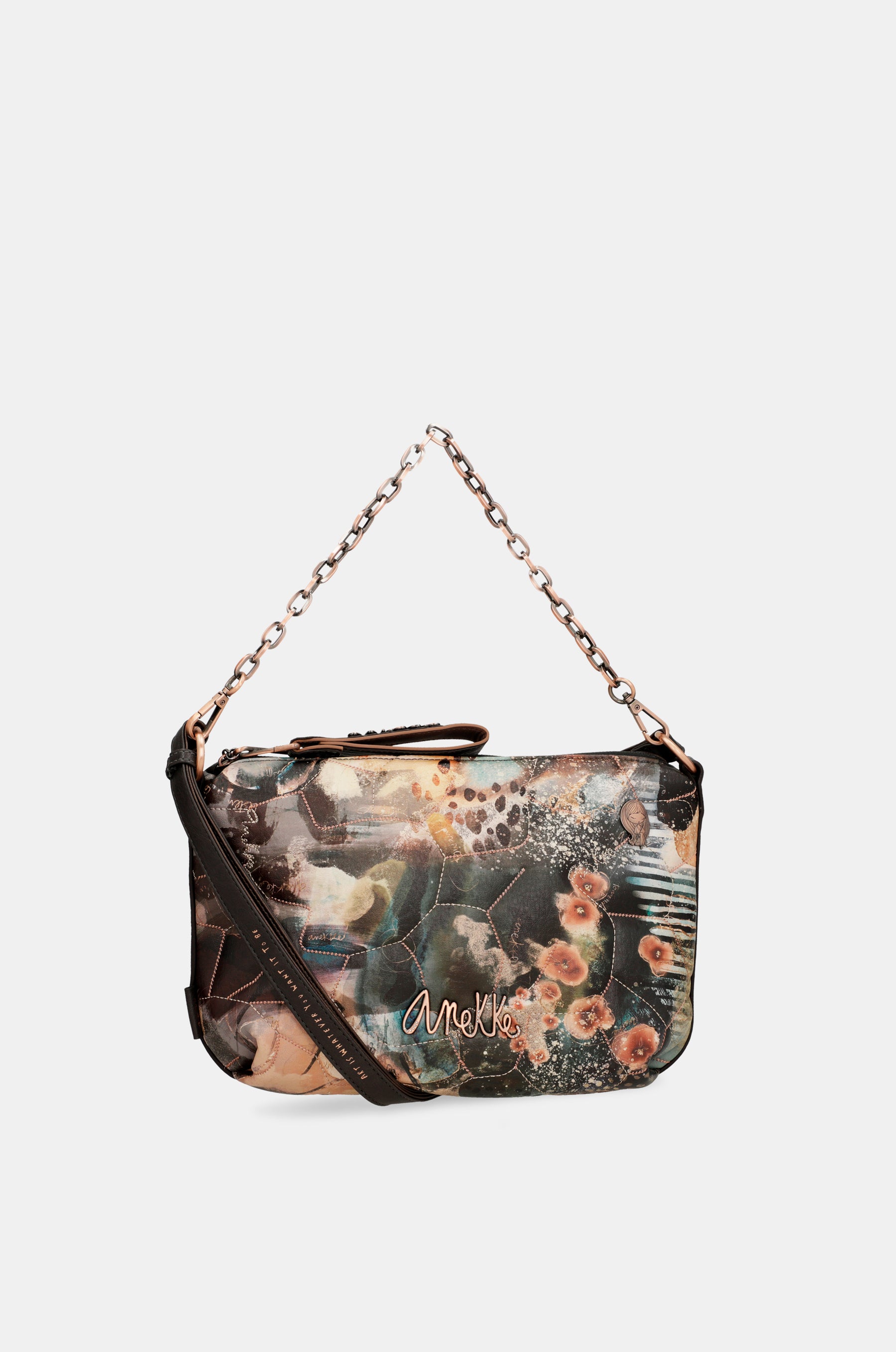 Padded Shōen-Umhängetasche mit Metallgriff