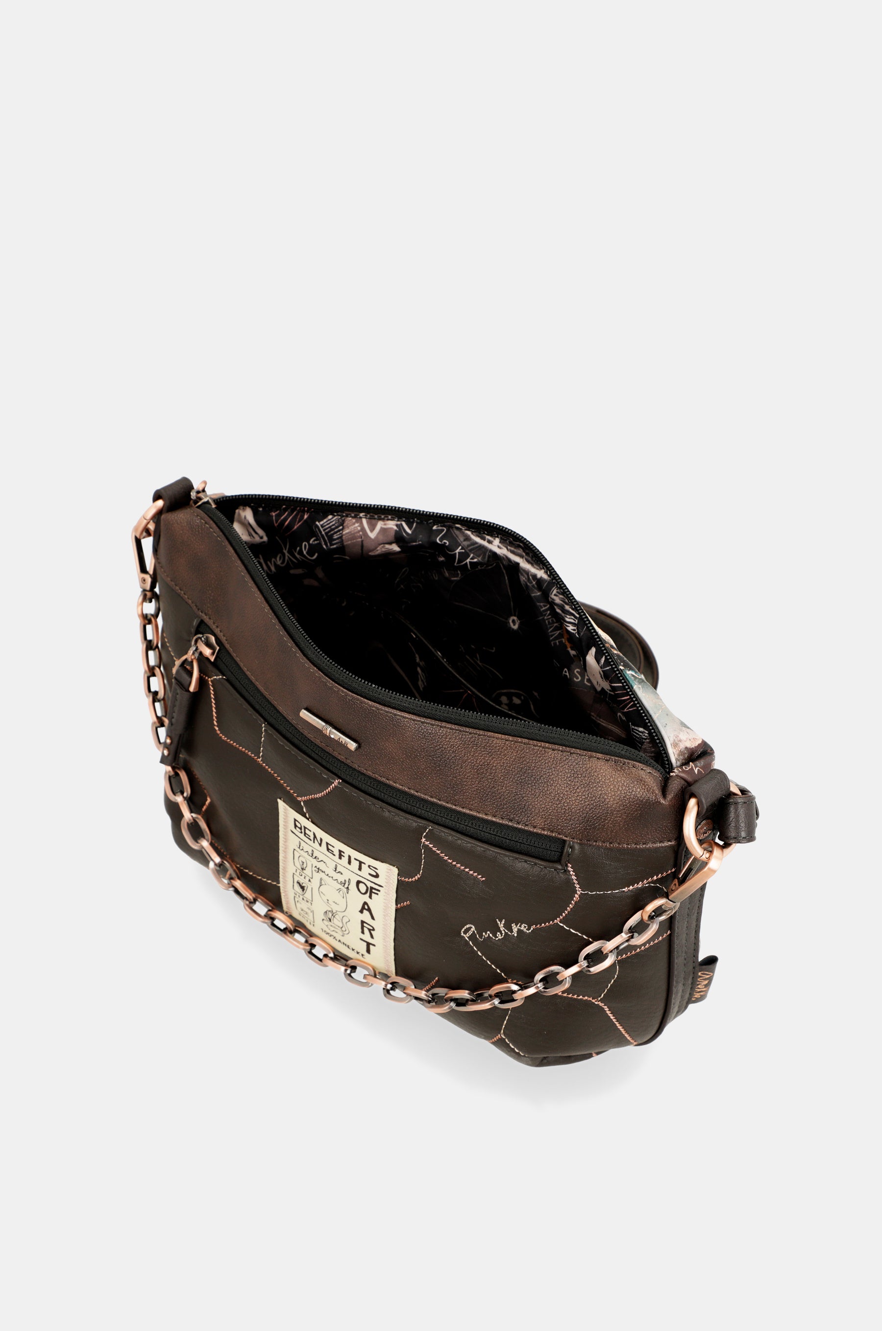 Padded Shōen-Umhängetasche mit Metallgriff