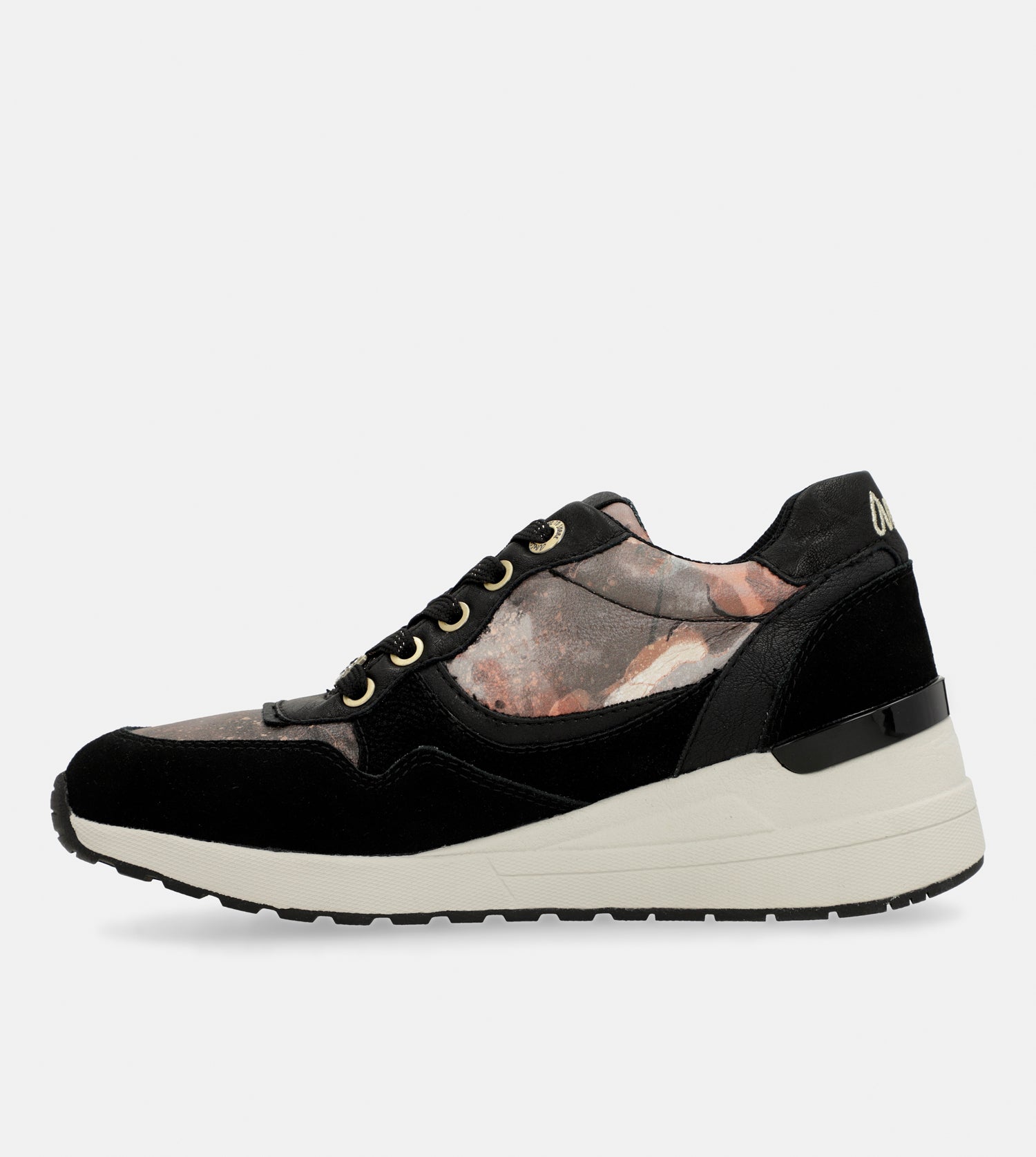Gepolsterter schwarzer Keilsneaker