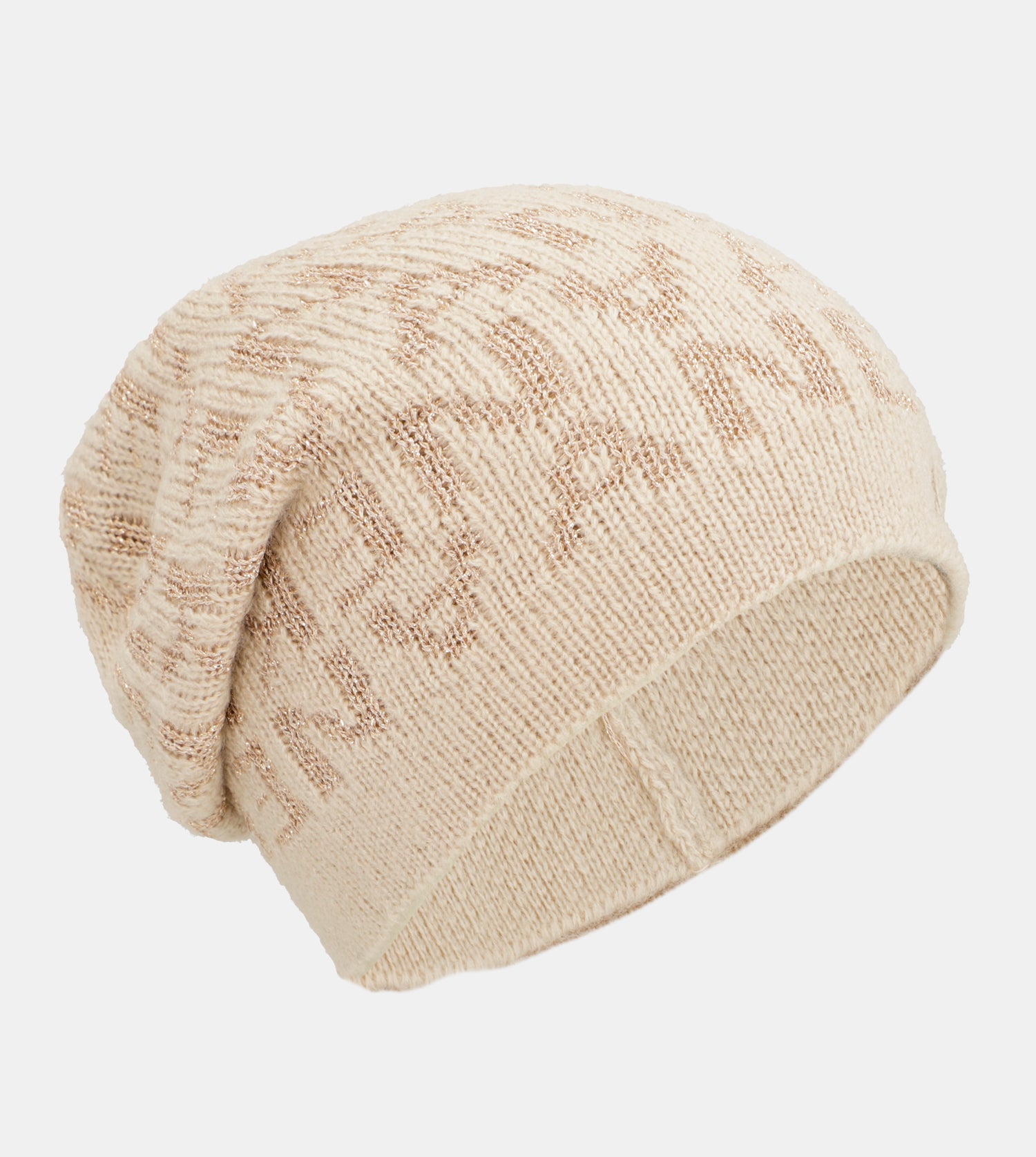 Zeitgenössische beige Strickmütze