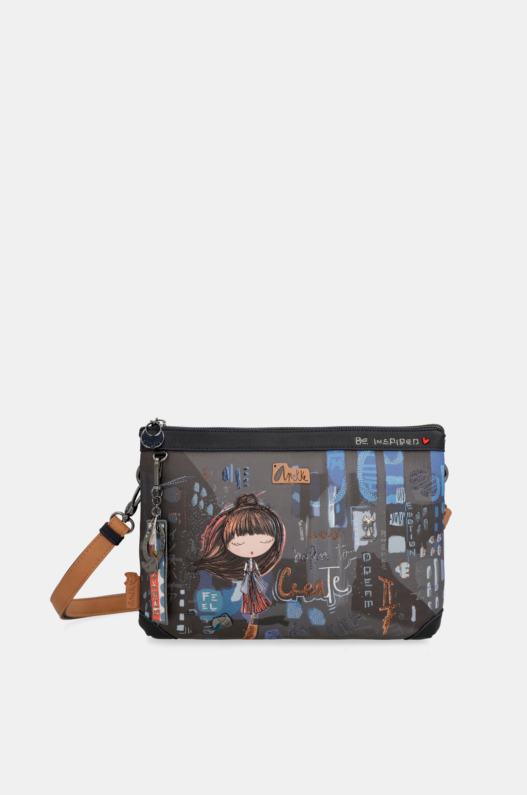 Contemporary Schultertasche mit 2 Fächern