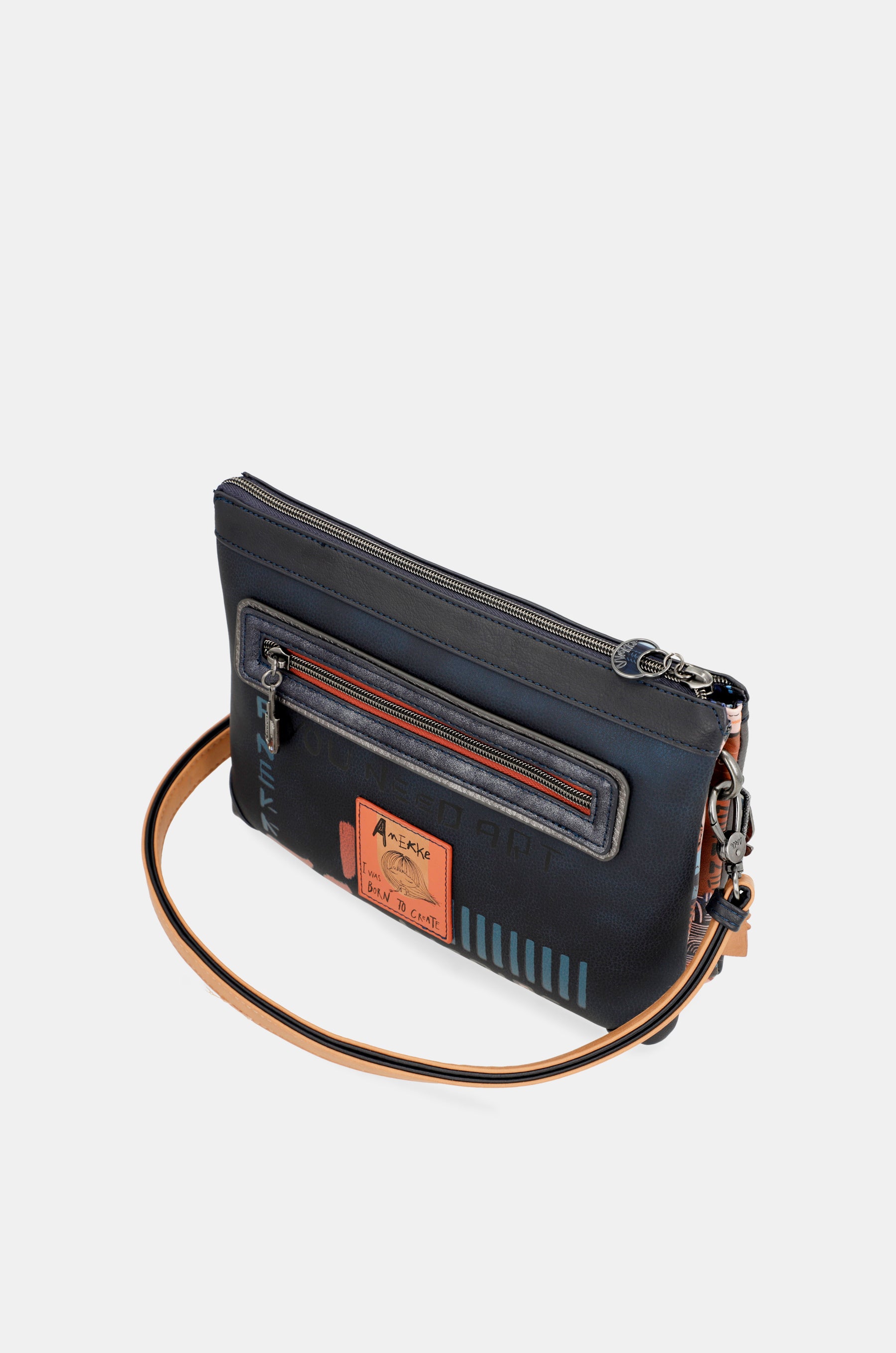 Contemporary Schultertasche mit 2 Fächern