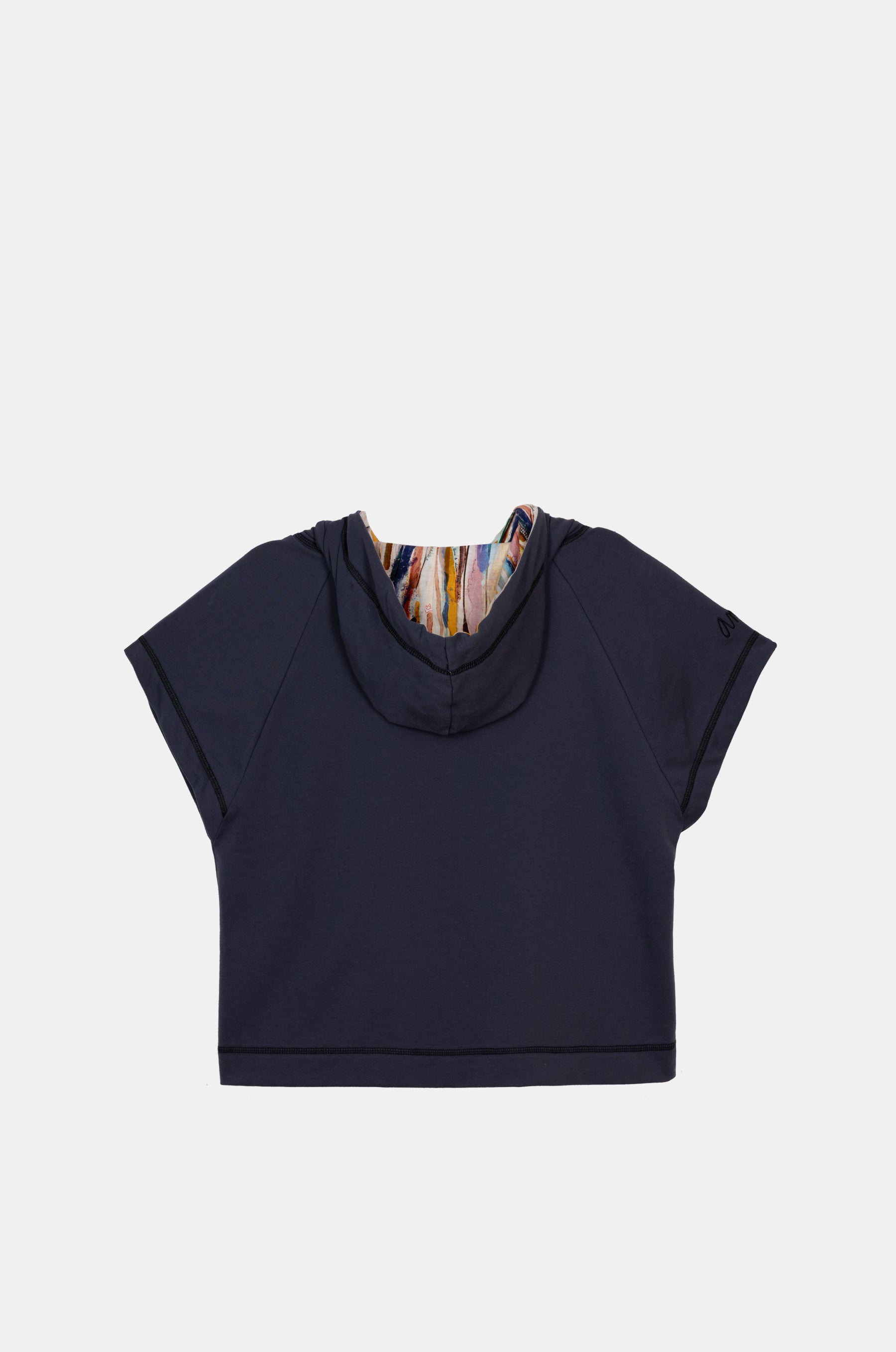Marineblaues, ärmelloses Studio-Sweatshirt