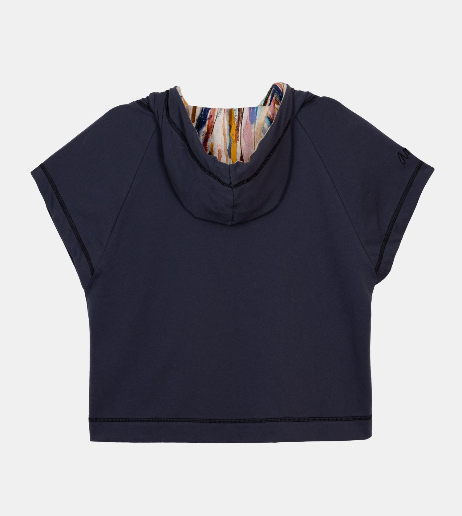 Marineblaues, ärmelloses Studio-Sweatshirt