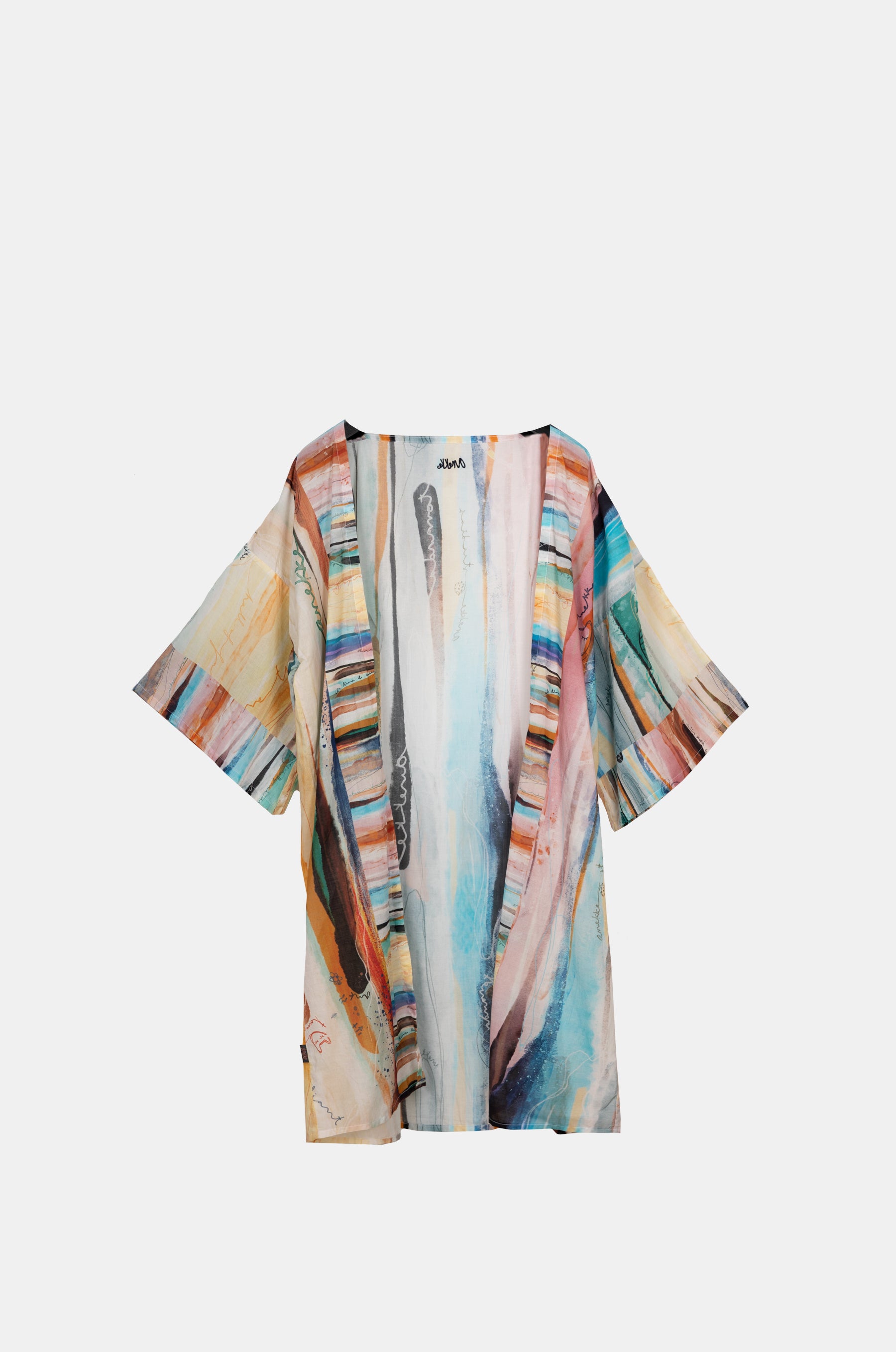 Langer Kimono mit Studio-Print