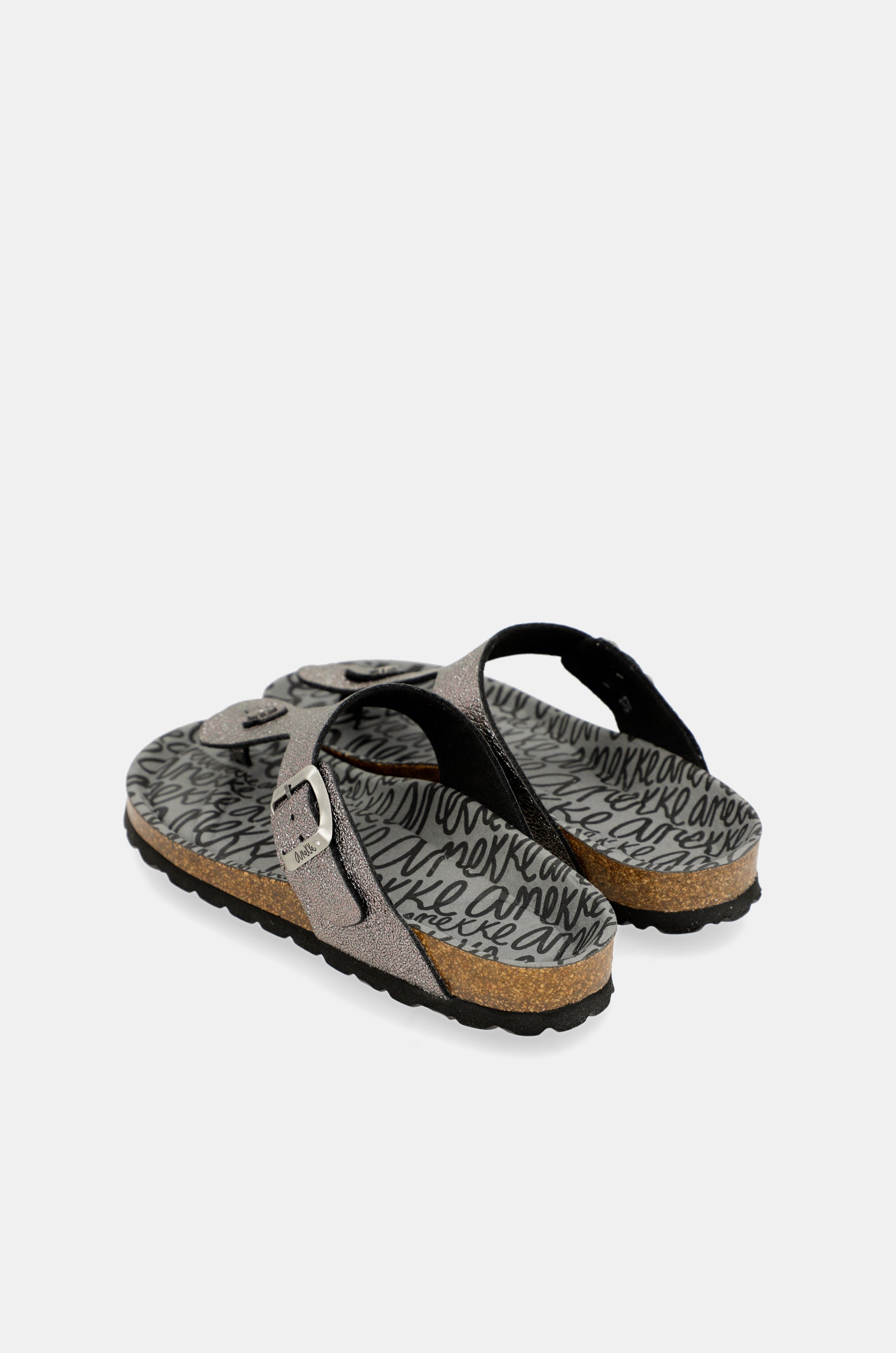 Silberne Bio-Sandalen für Damen