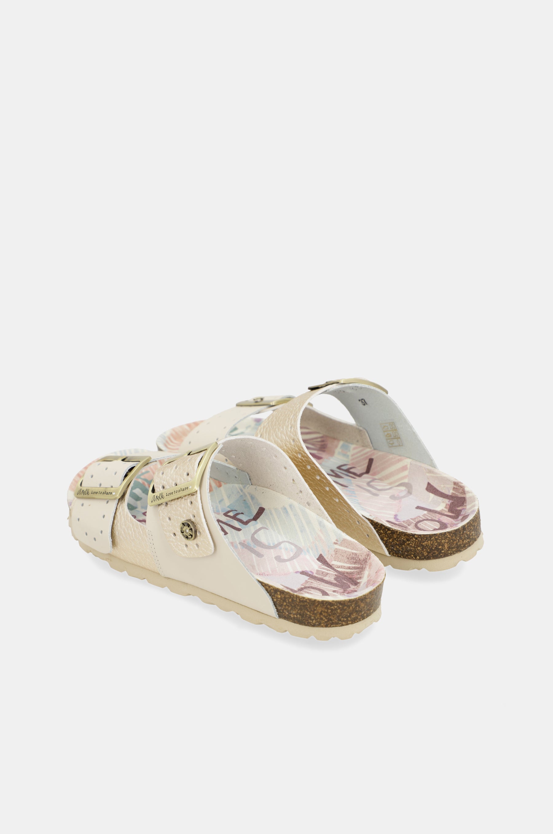Goldene Bio-Sandalen für Damen